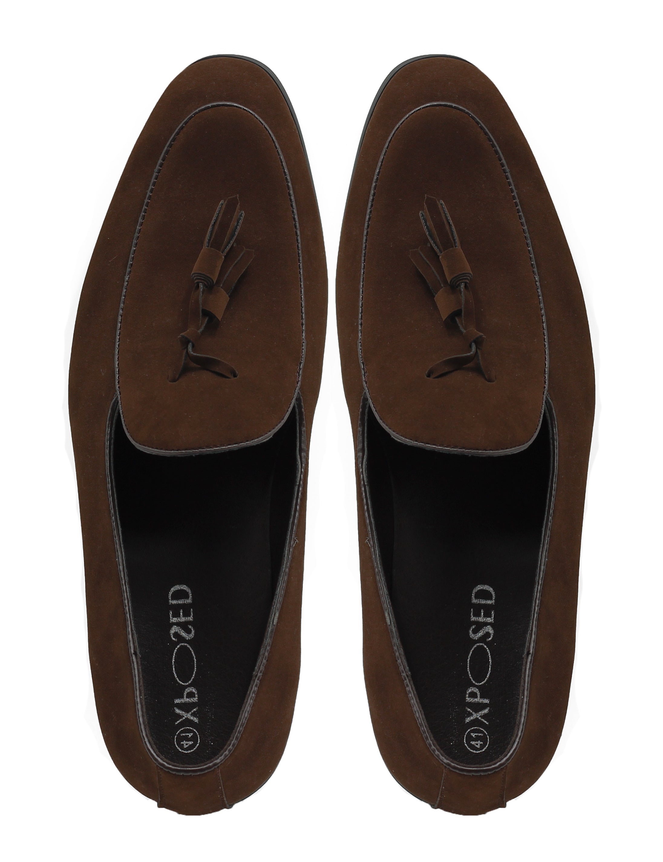 MOCASSINS À GLANDS EN DAIM