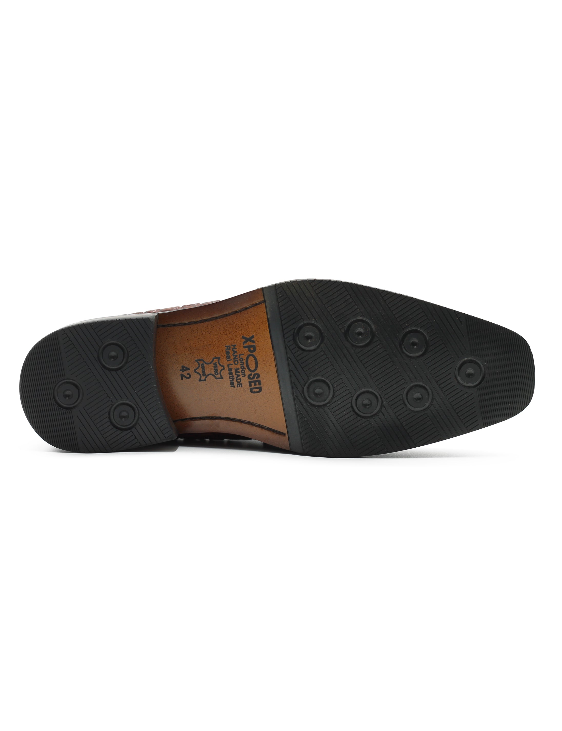 Men’s Slip-on Loafers Brown Croco Embossed Leather
