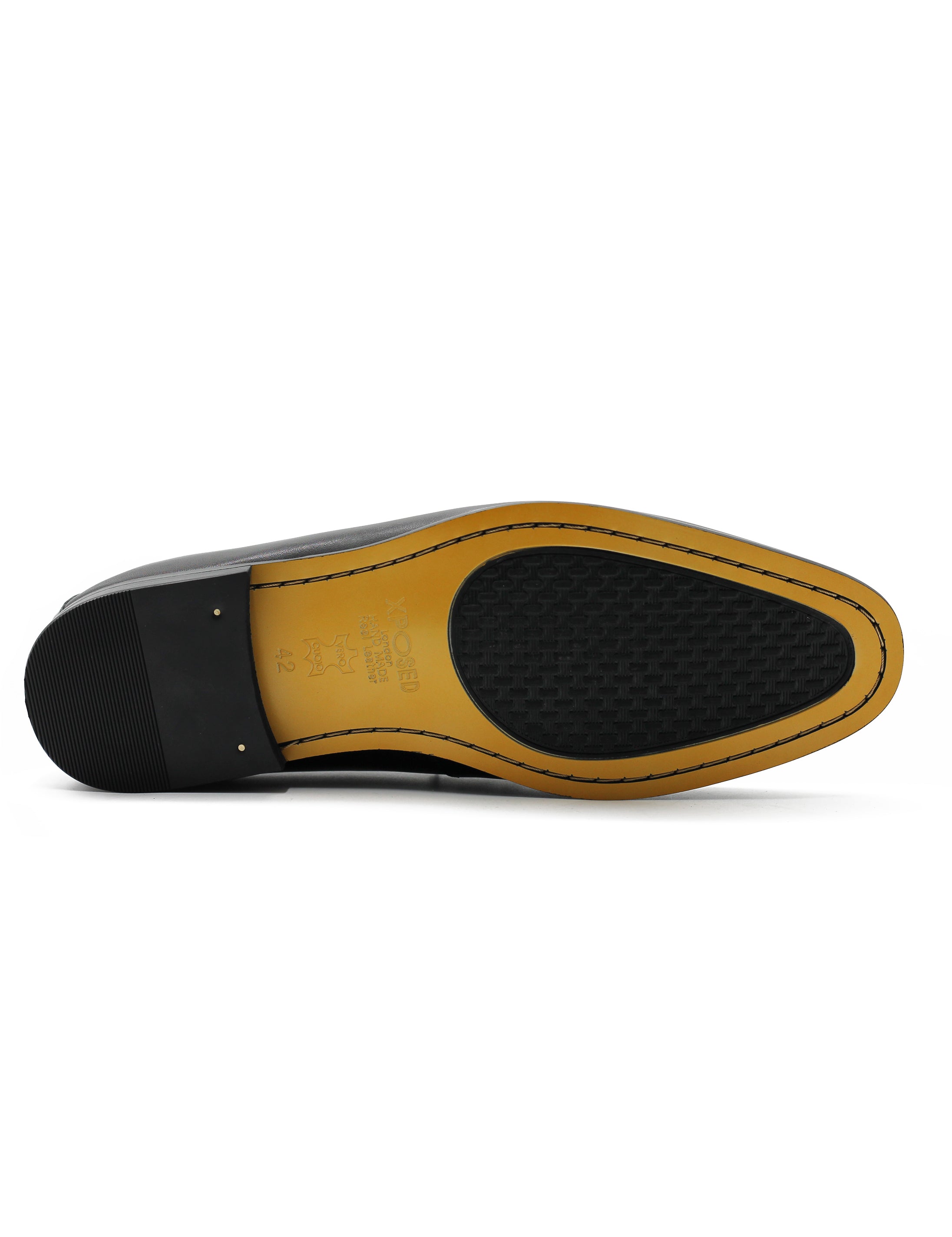 Black Leather Loafers with Snaffle Bit Buckle