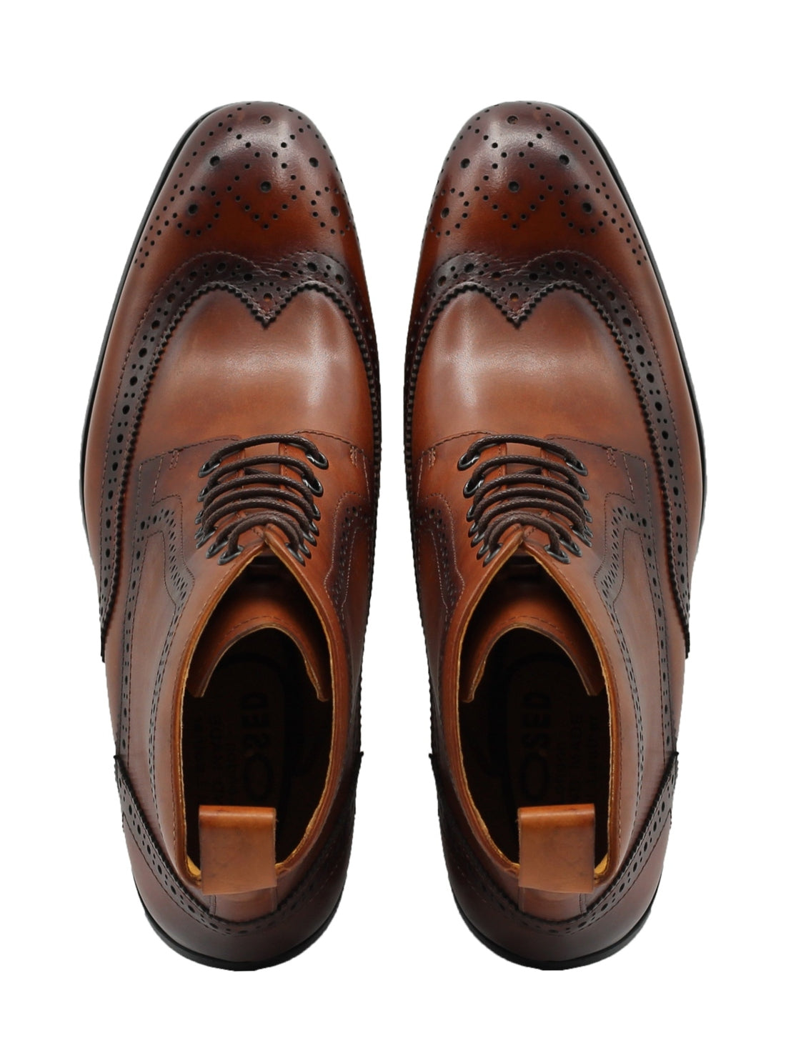 BROWN DERBY LEATHER BOOTS