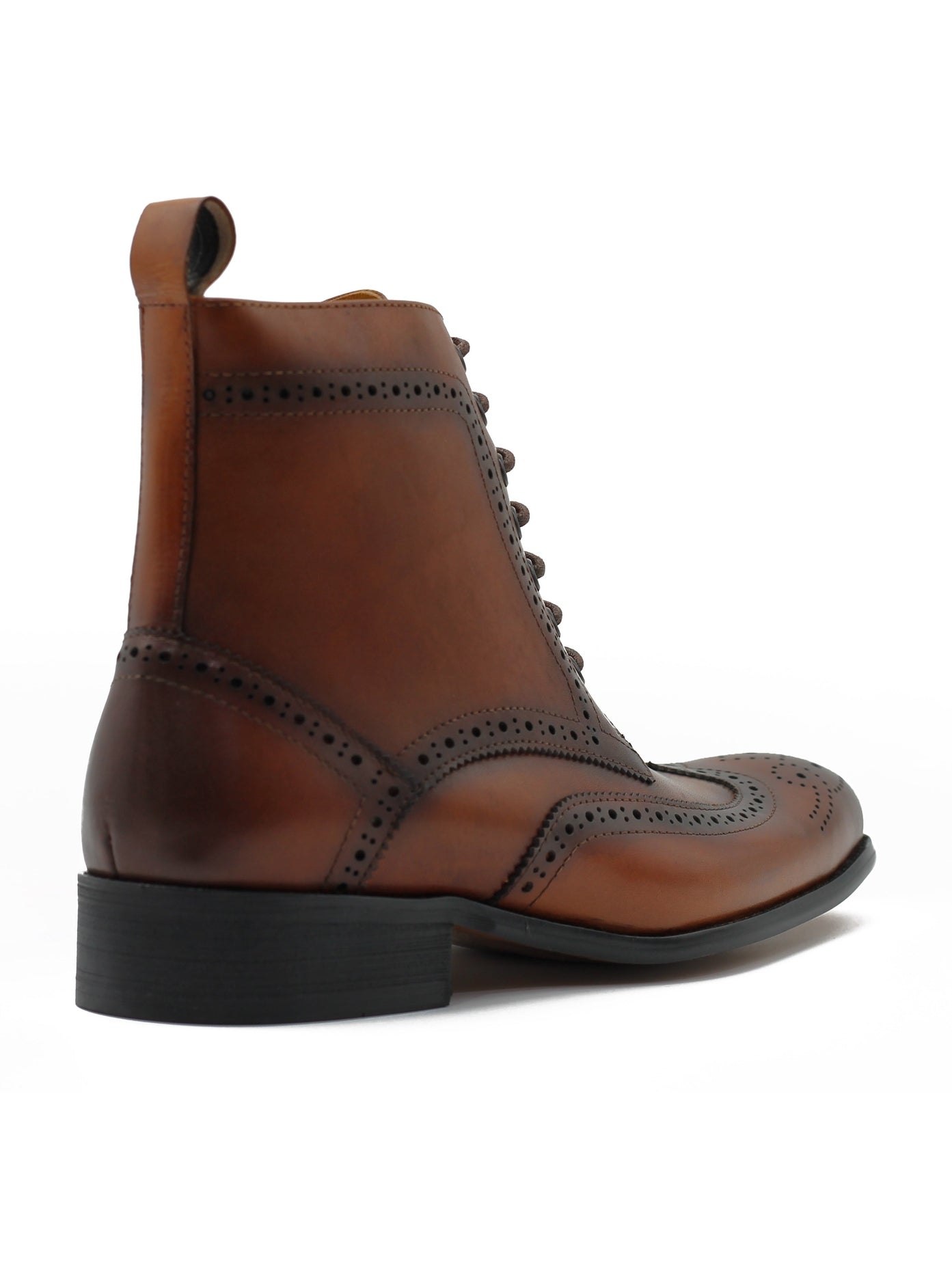 BROWN DERBY LEATHER BOOTS