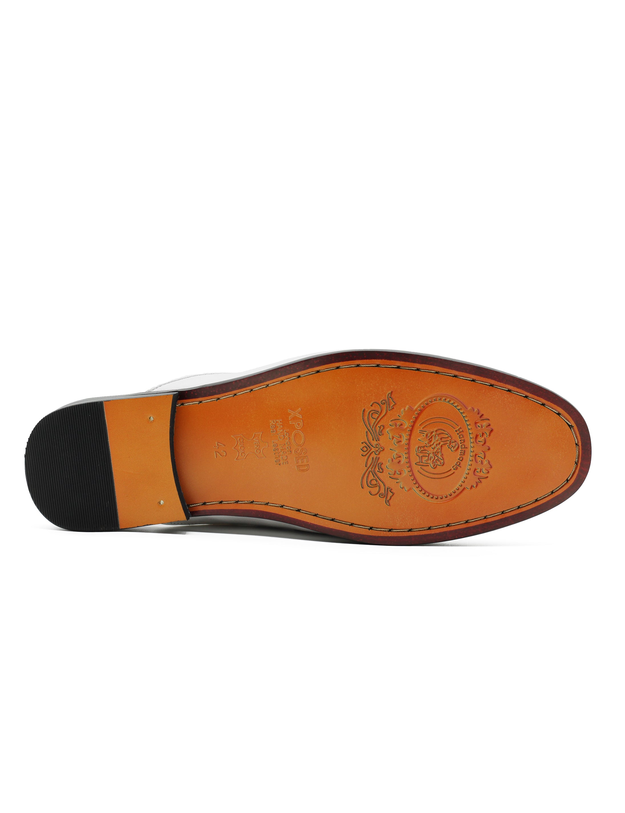White Real Leather Snaffle Bit Half Shoes | Mules