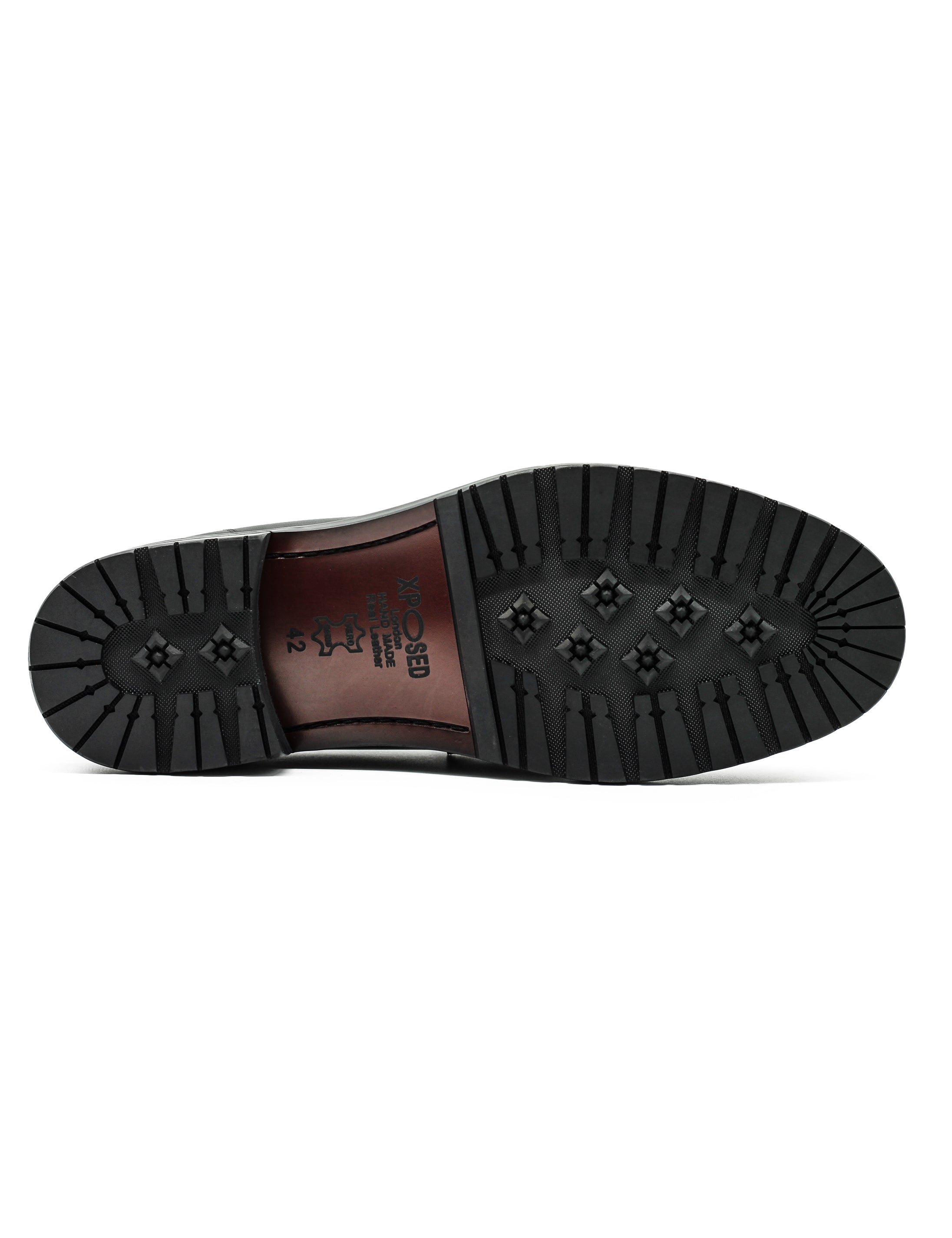 Black Leather Loafer with Snaffle Bit Buckle