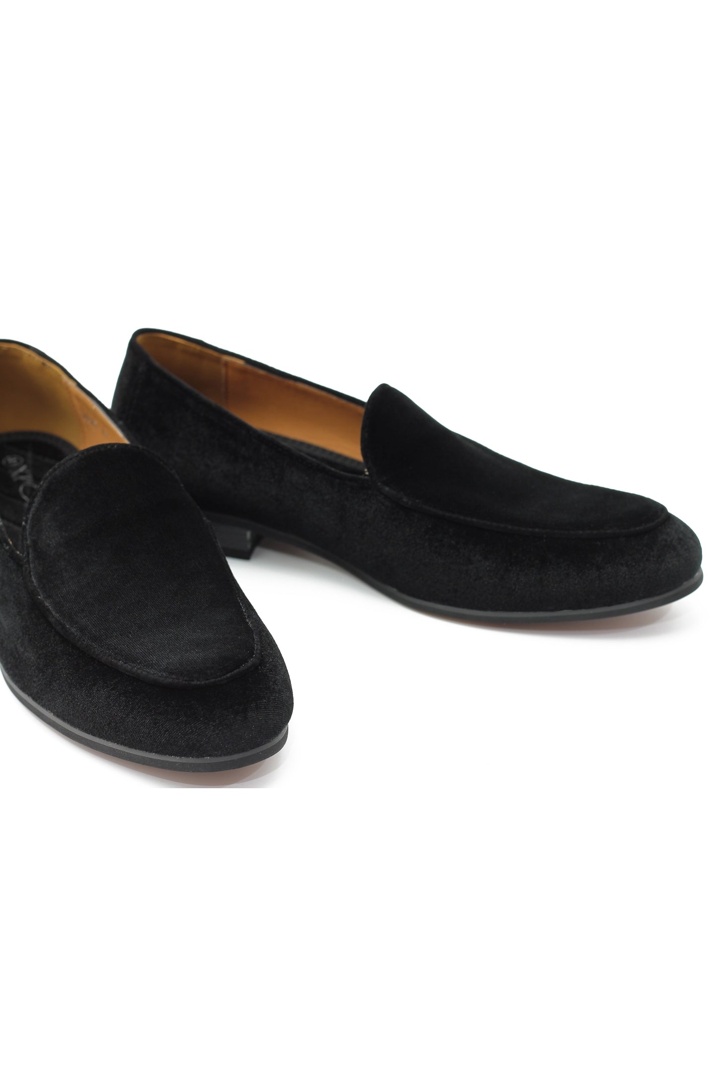 BLACK VELVET TUXEDO SLIPPERS