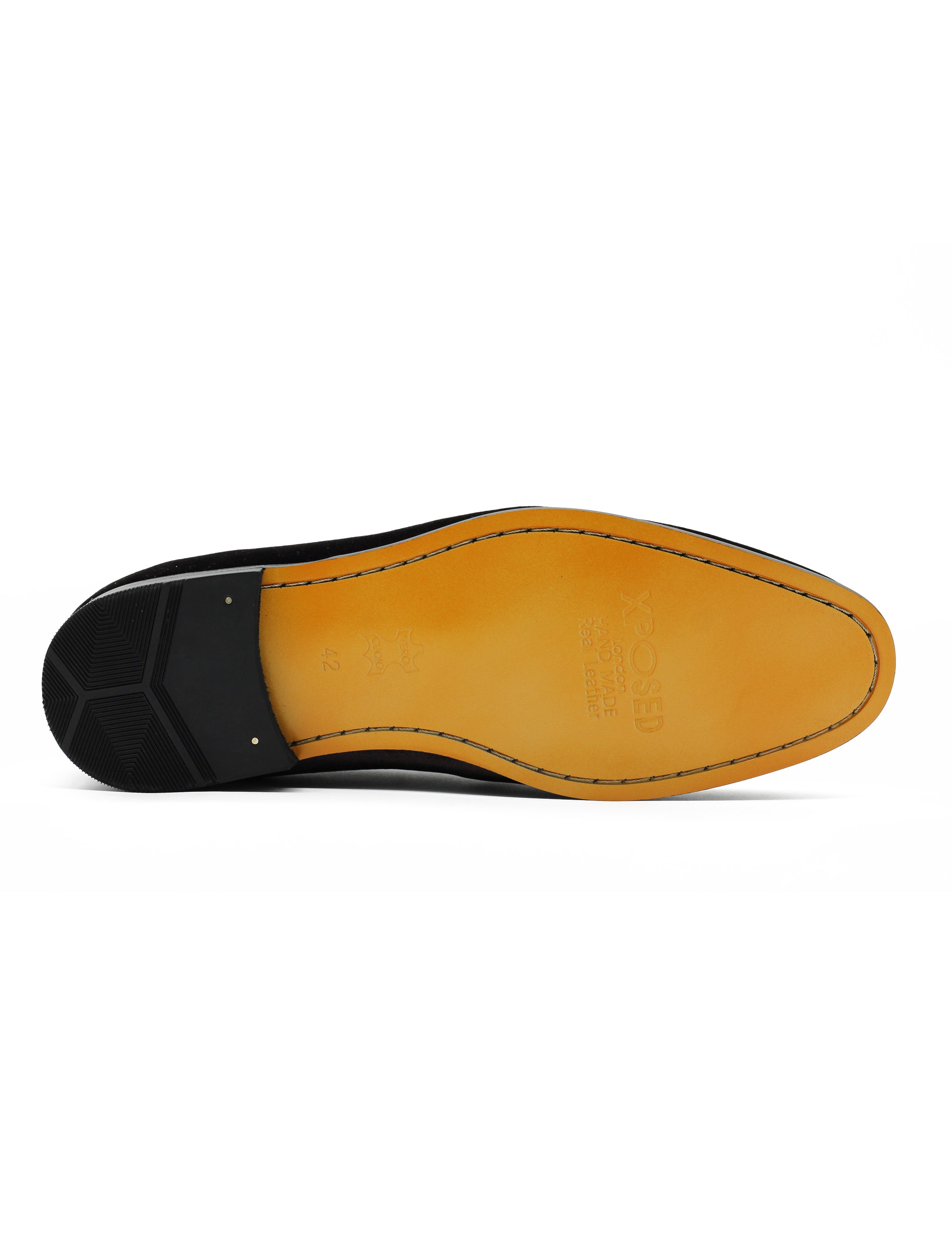 Navy Blue Velvet Loafers with Snaffle Bit Buckle