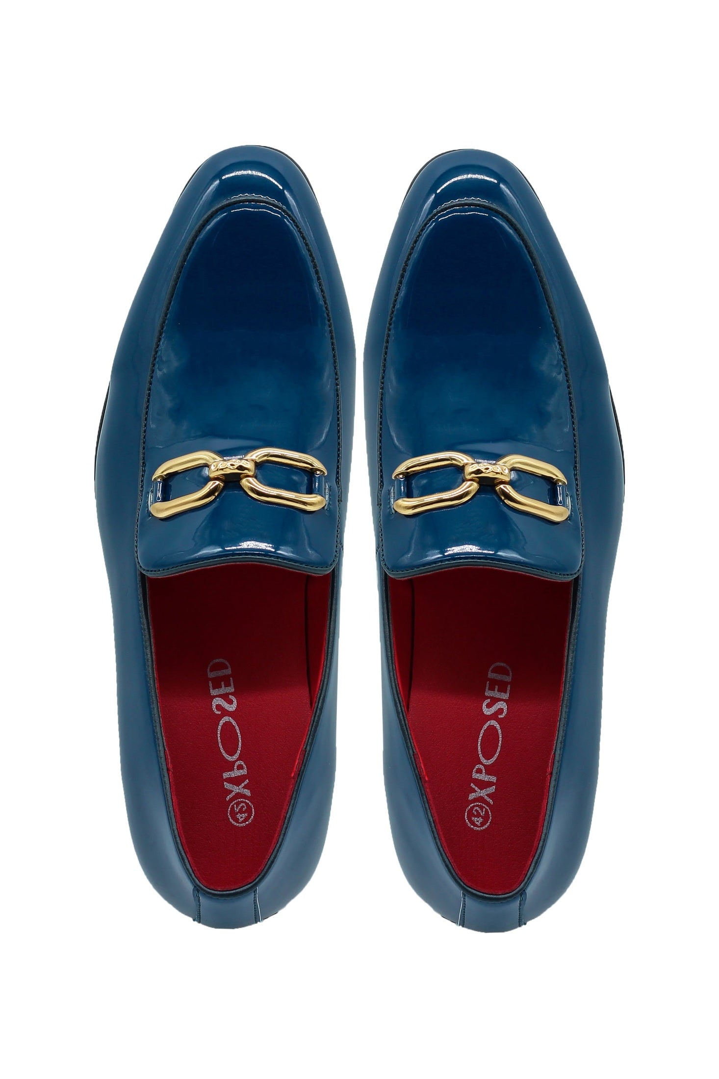 SHINY GOLD BUCKLE LOAFER