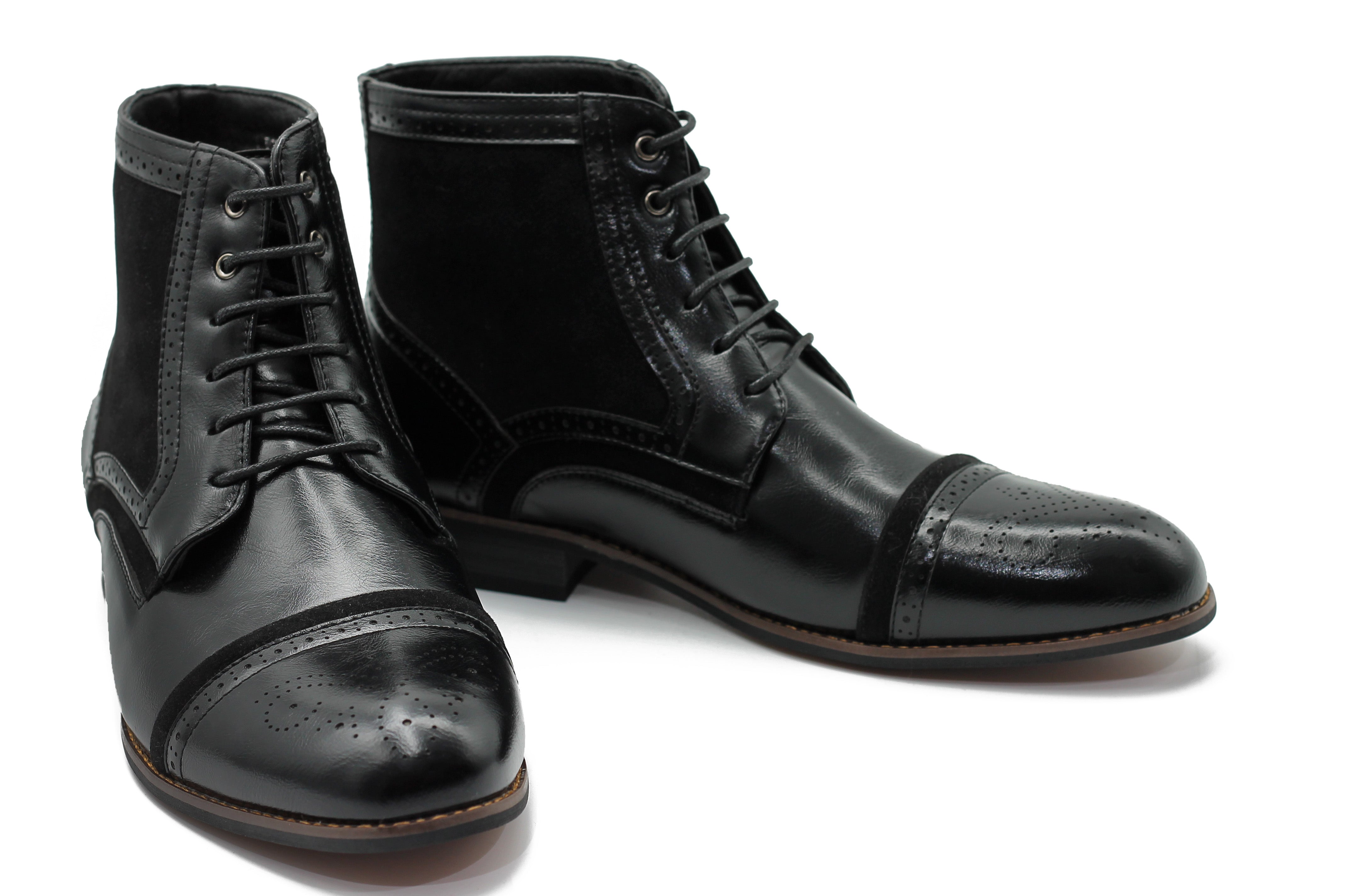 SUEDE & LEATHER TWO TONE BROGUES