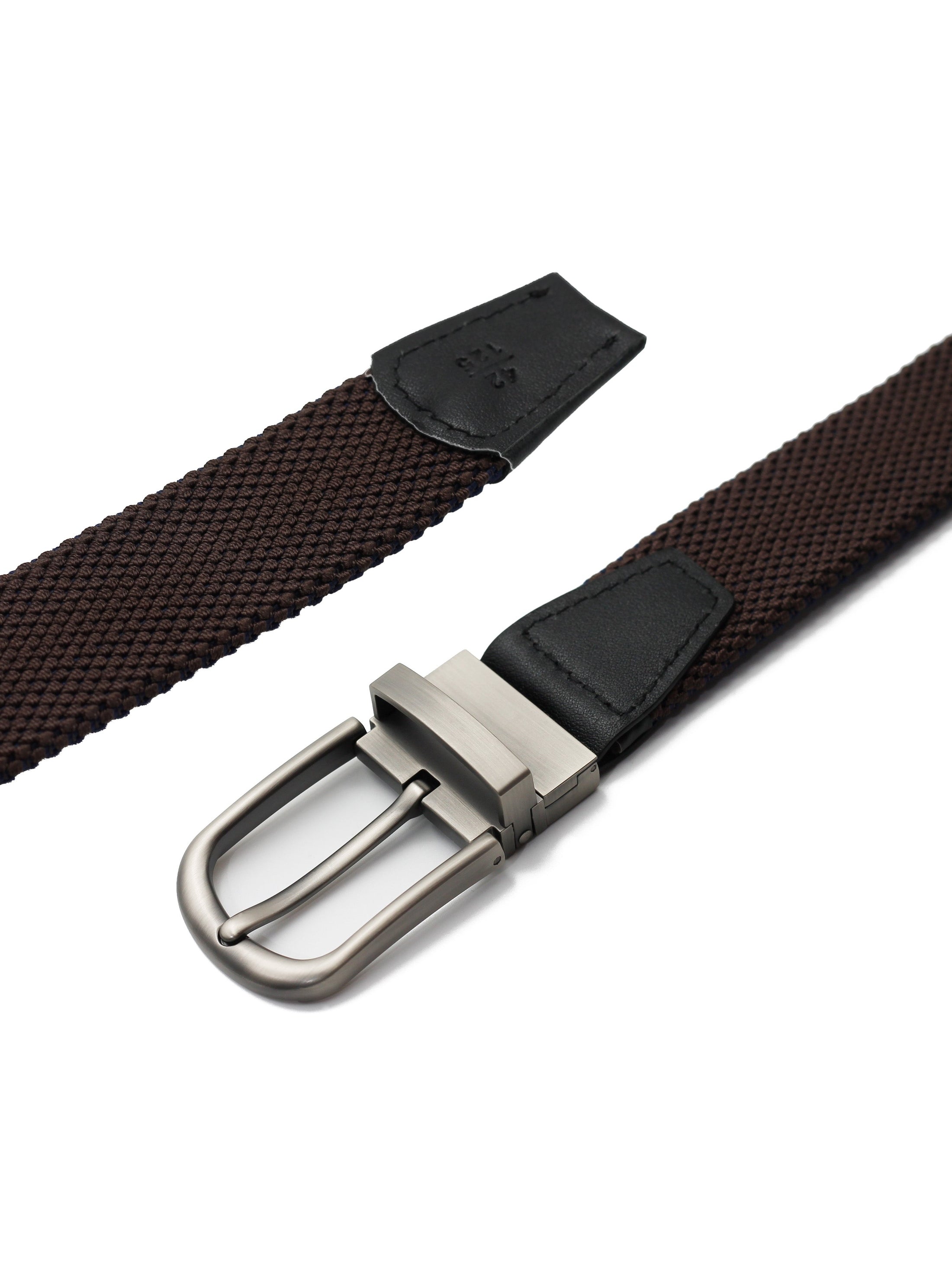 NAVY & BROWN REVERSIBLE STRETCH BELT