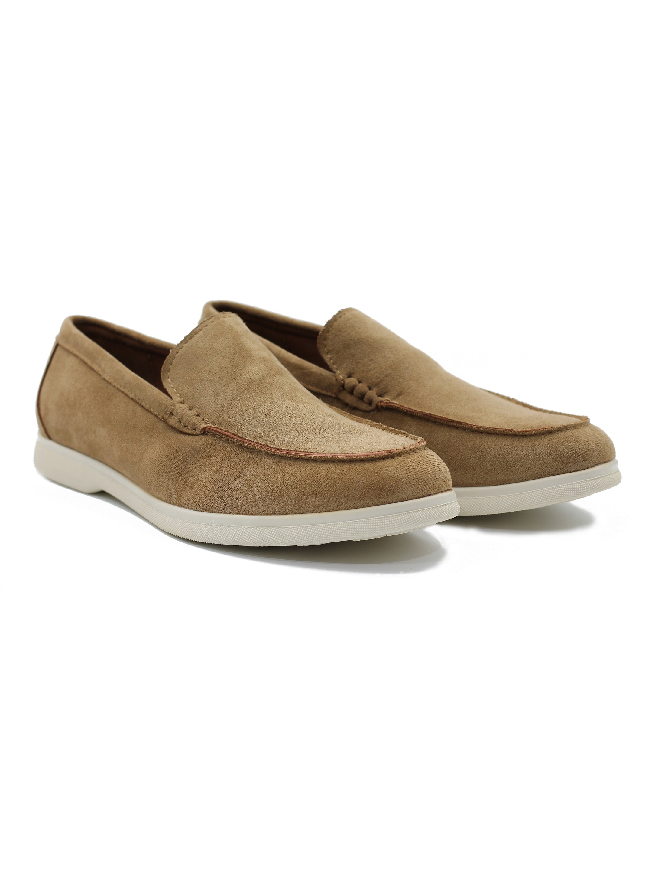 SUEDE FAUX LEATHER MOCCASINS