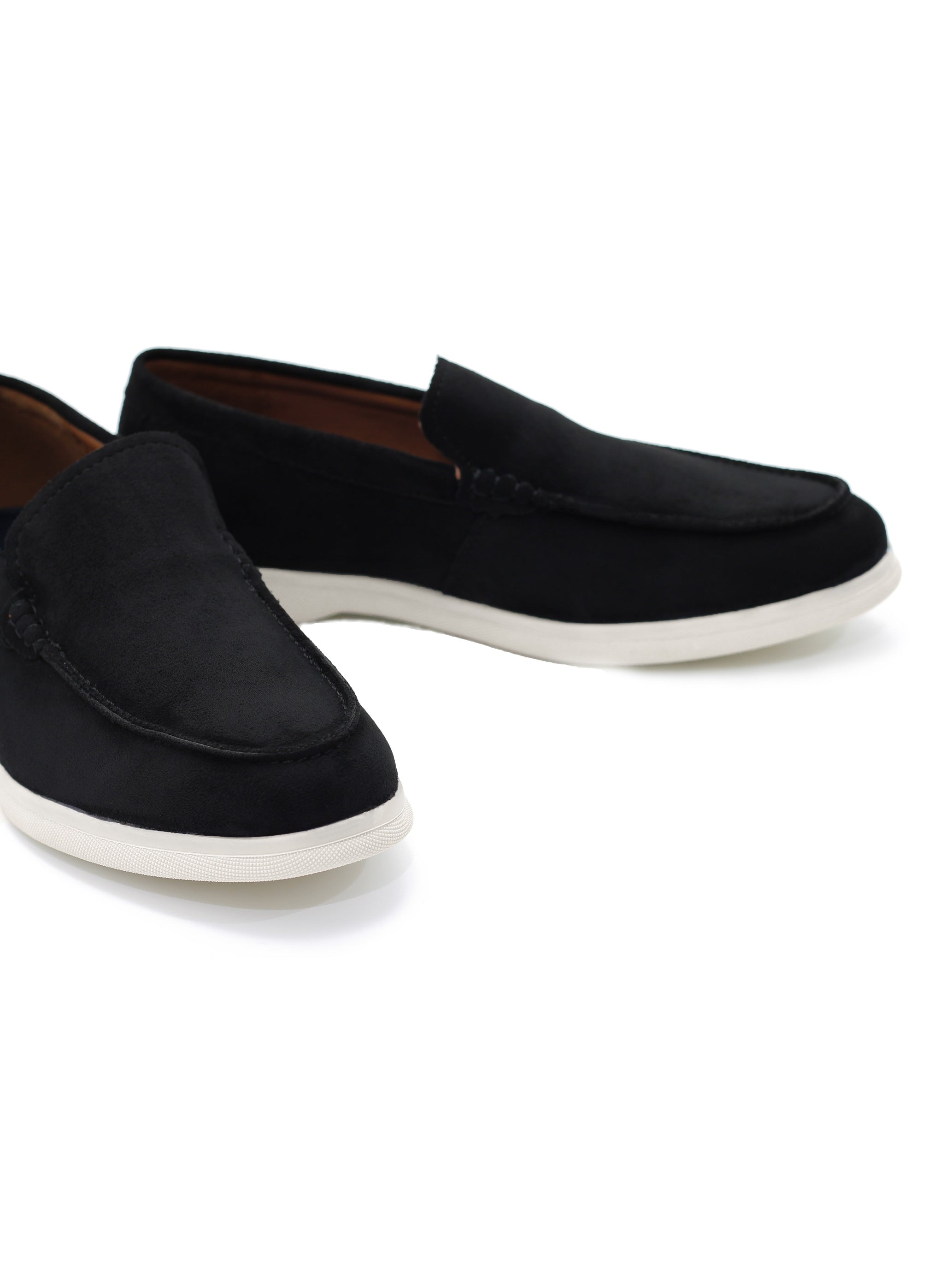 SUEDE FAUX LEATHER MOCCASINS