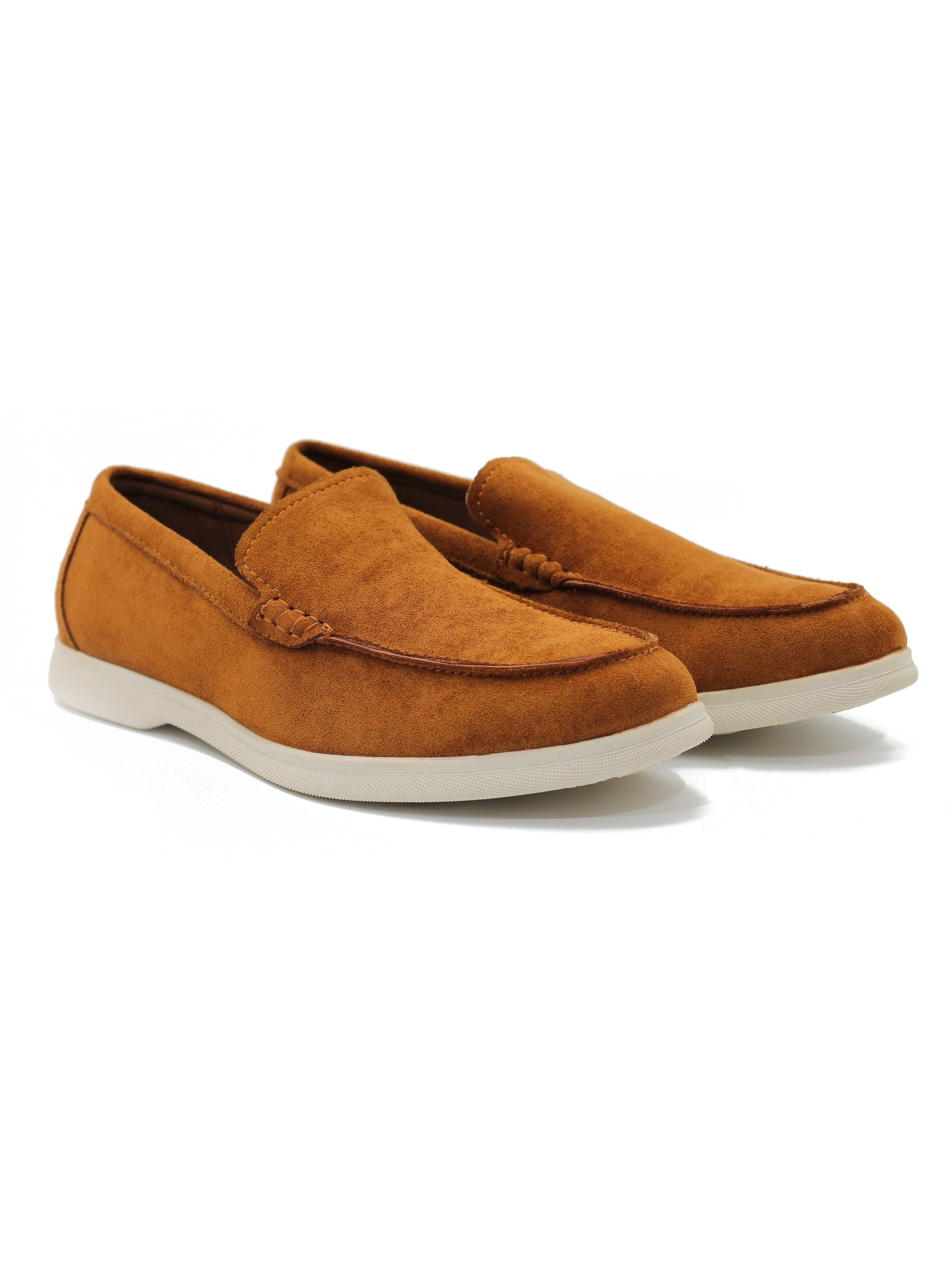 SUEDE FAUX LEATHER MOCCASINS