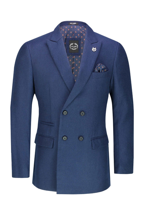 MARCO – ZWEIREIHIGE TWEED-JACKE IN NAVY