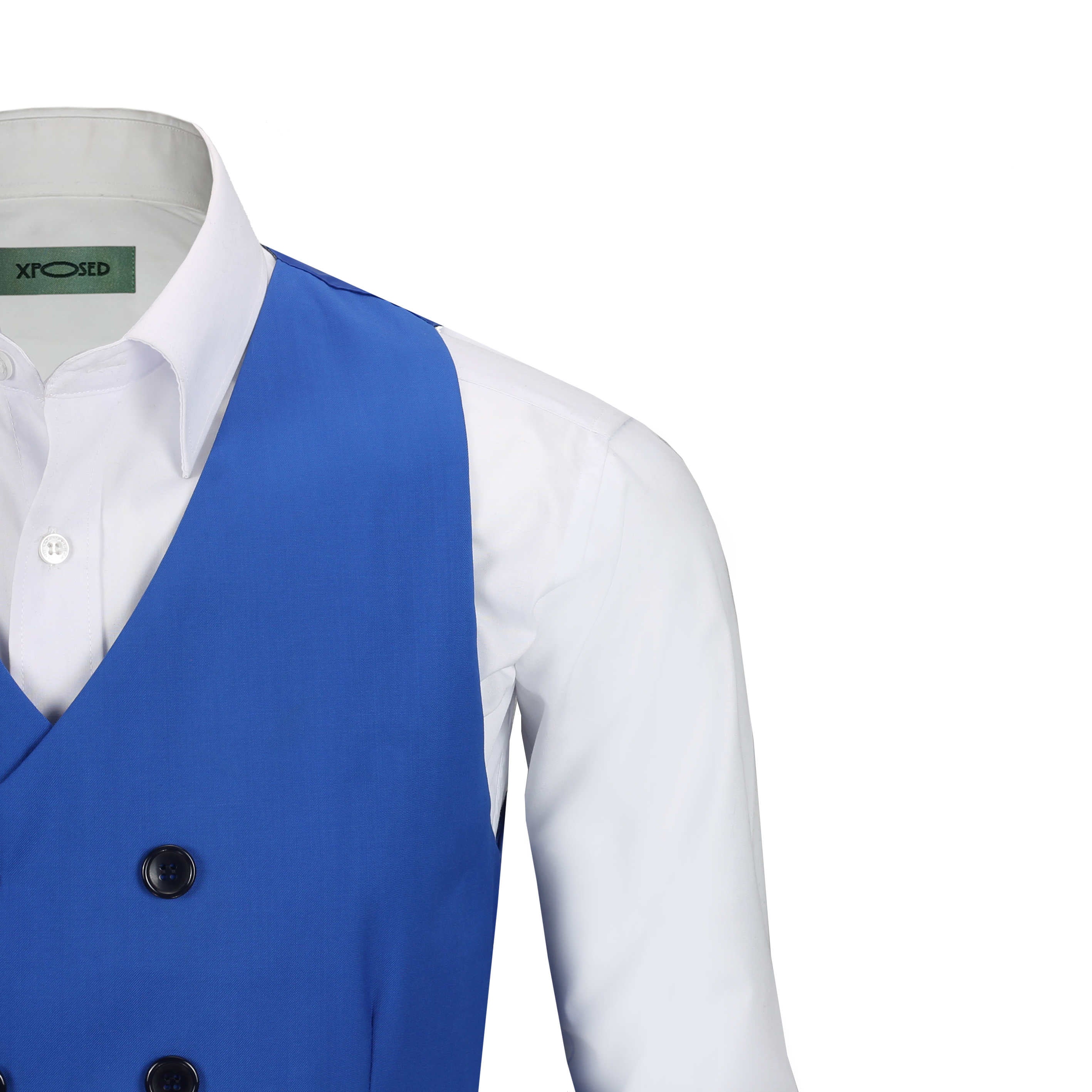 BLUE  DOUBLE BREASTED WAISTCOAT