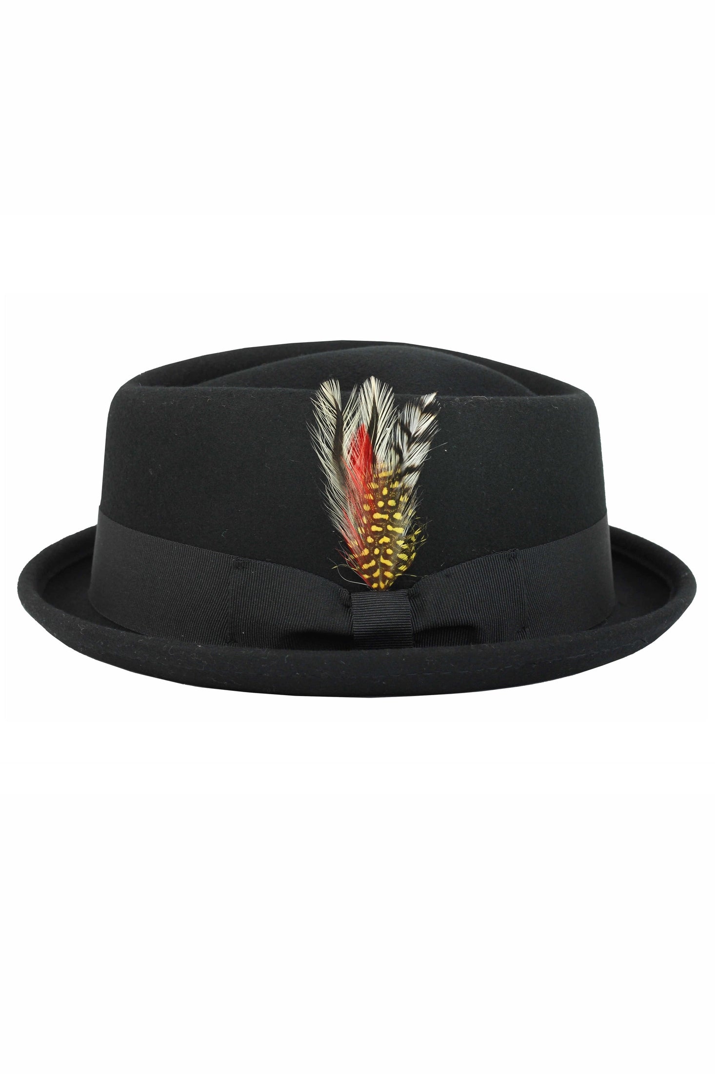 Pork Pie Hat 100% Wool Felt Diamond Shape Crown - DC 310