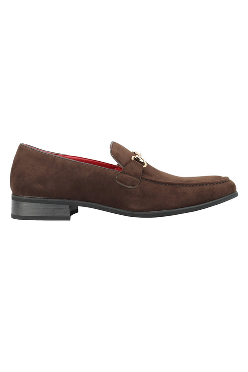 FAUX LEATHER LOAFERS  IN COFFEE