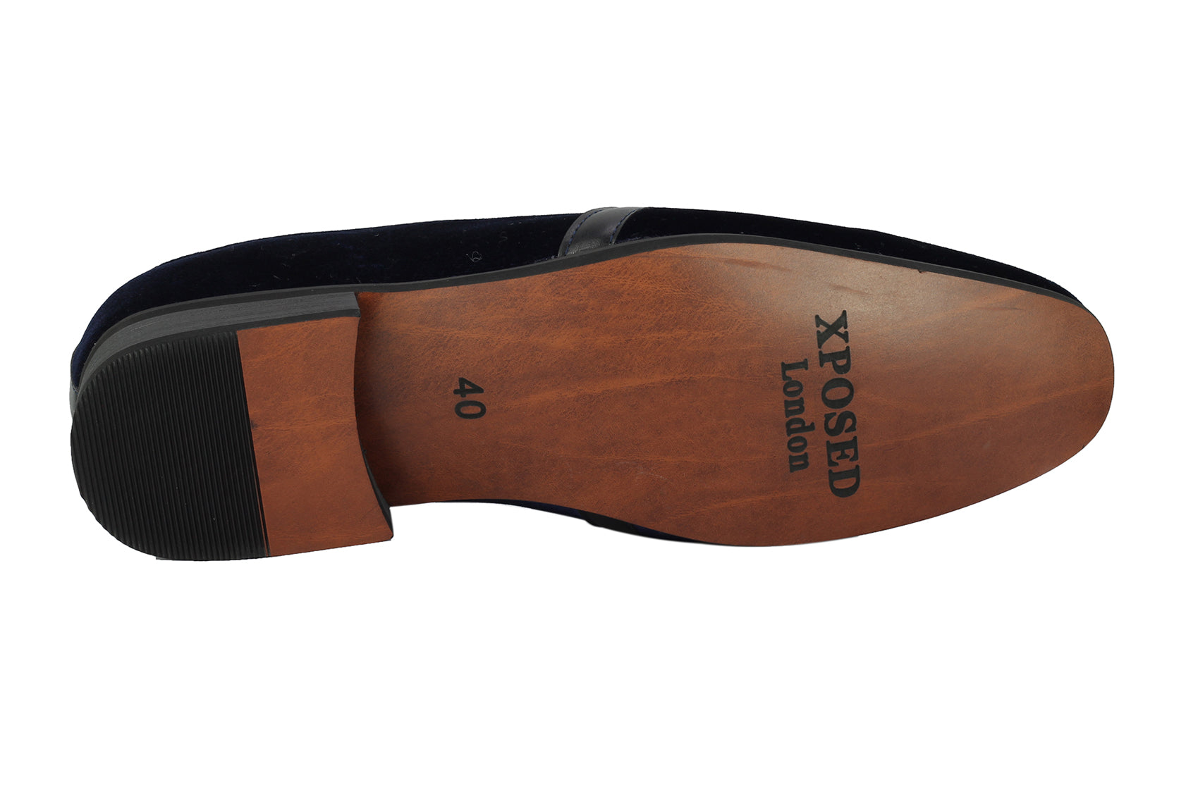 FAUX LEATHER VELVET LOAFERS WITH BUCKLE