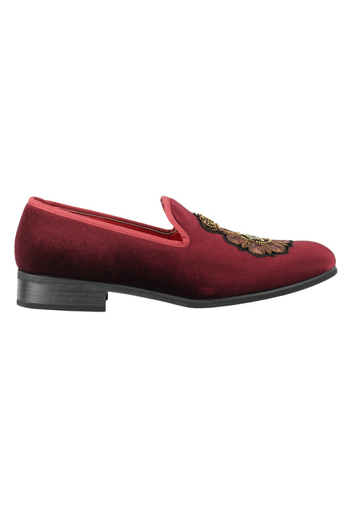 Black Bee Embroidered Loafers I Dress Shoes XPOSED Black Bee Embroidered Loafers I Dress Shoes XPOSED