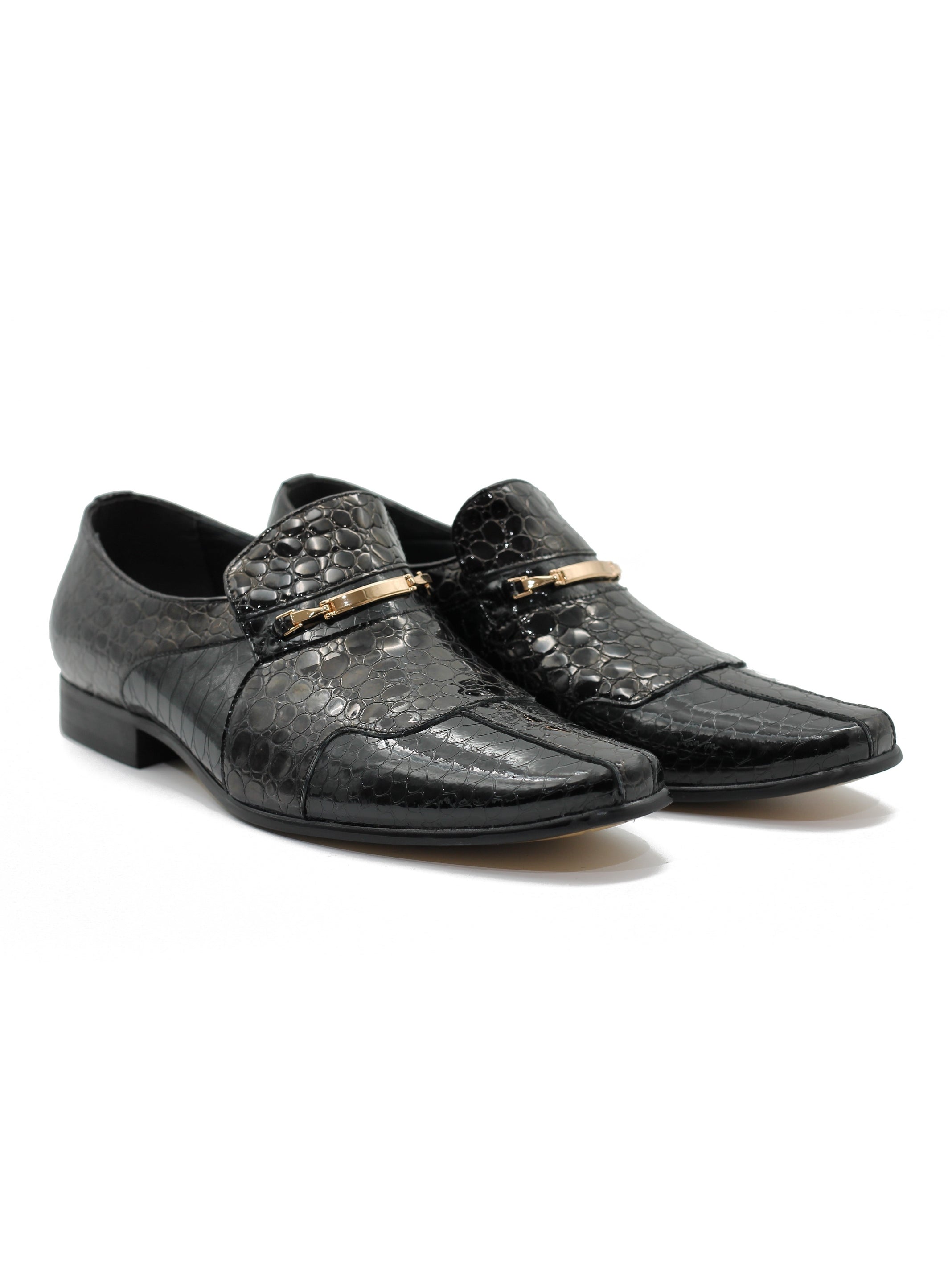 BLACK PATENT REAL LEATHER DRESS LOAFER