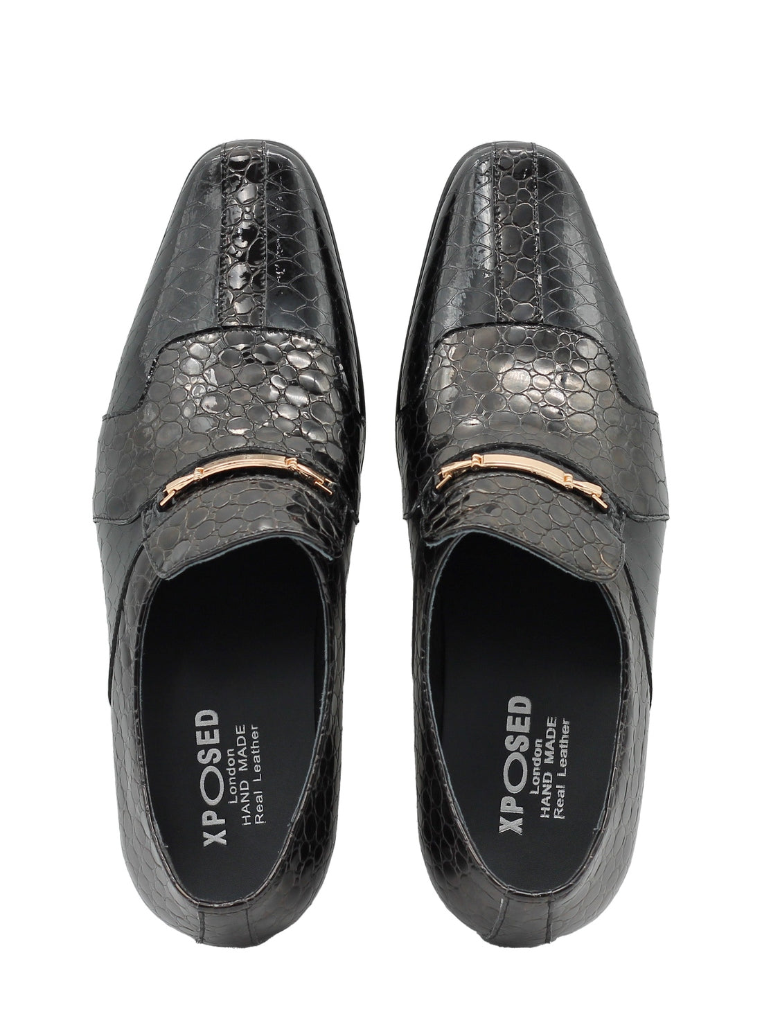 BLACK PATENT REAL LEATHER DRESS LOAFER