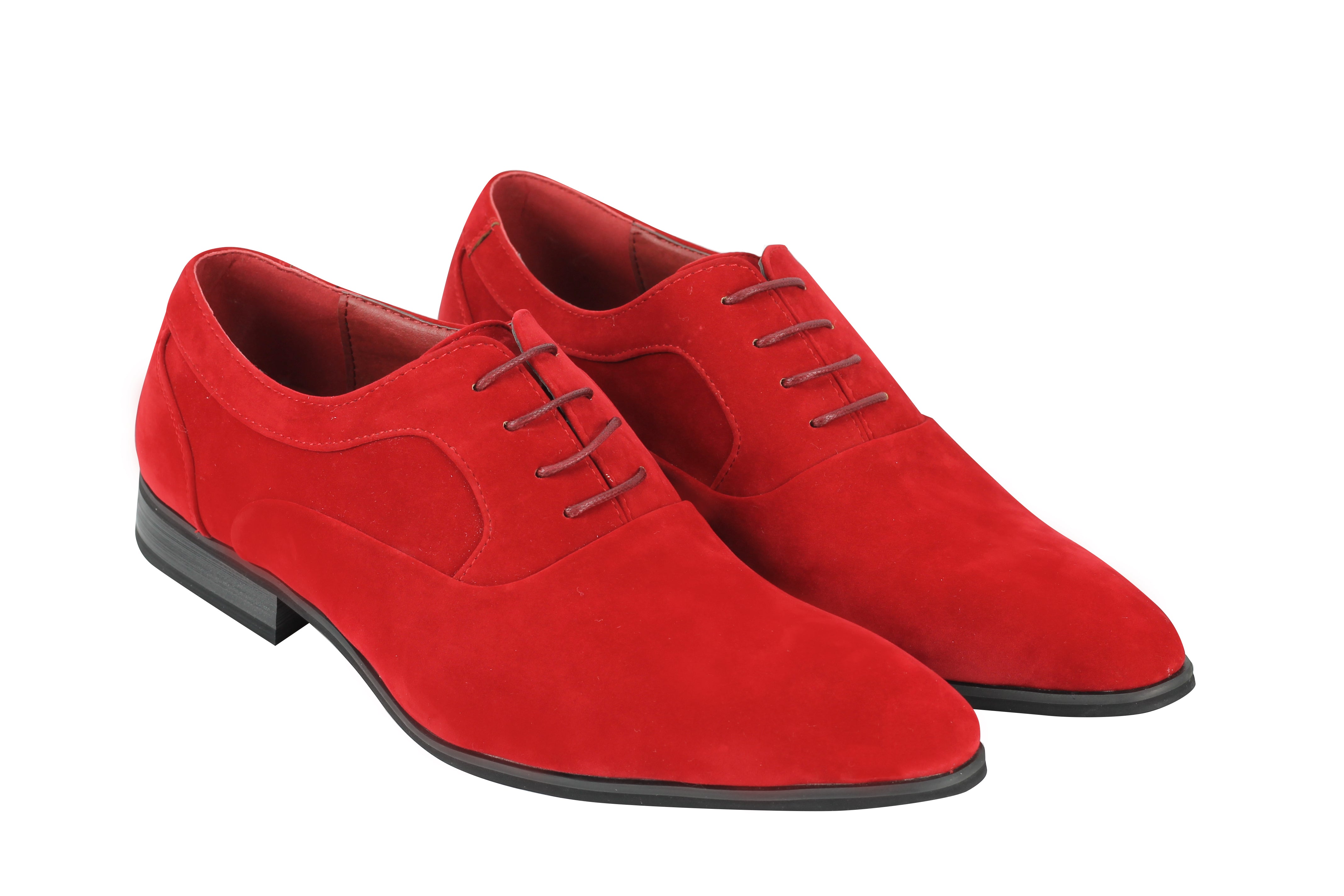 ROTE SCHNÜRSCHUHE AUS KUNSTLEDER