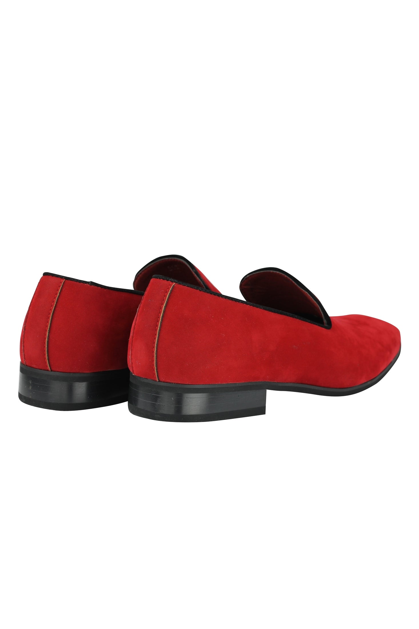 FAUX LEATHER SLIP ON RED SHOES