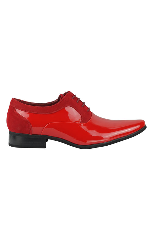 SHINY FAUX LEATHER FORMAL LACE UP SHOES XPOSED SHINY FAUX LEATHER FORMAL LACE UP SHOES XPOSED