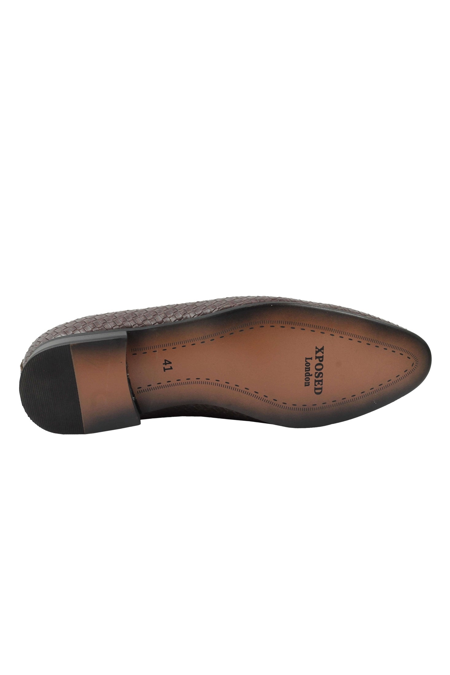 FAUX LEATHER TASSEL MOCCASIN LOAFERS IN COFFEE