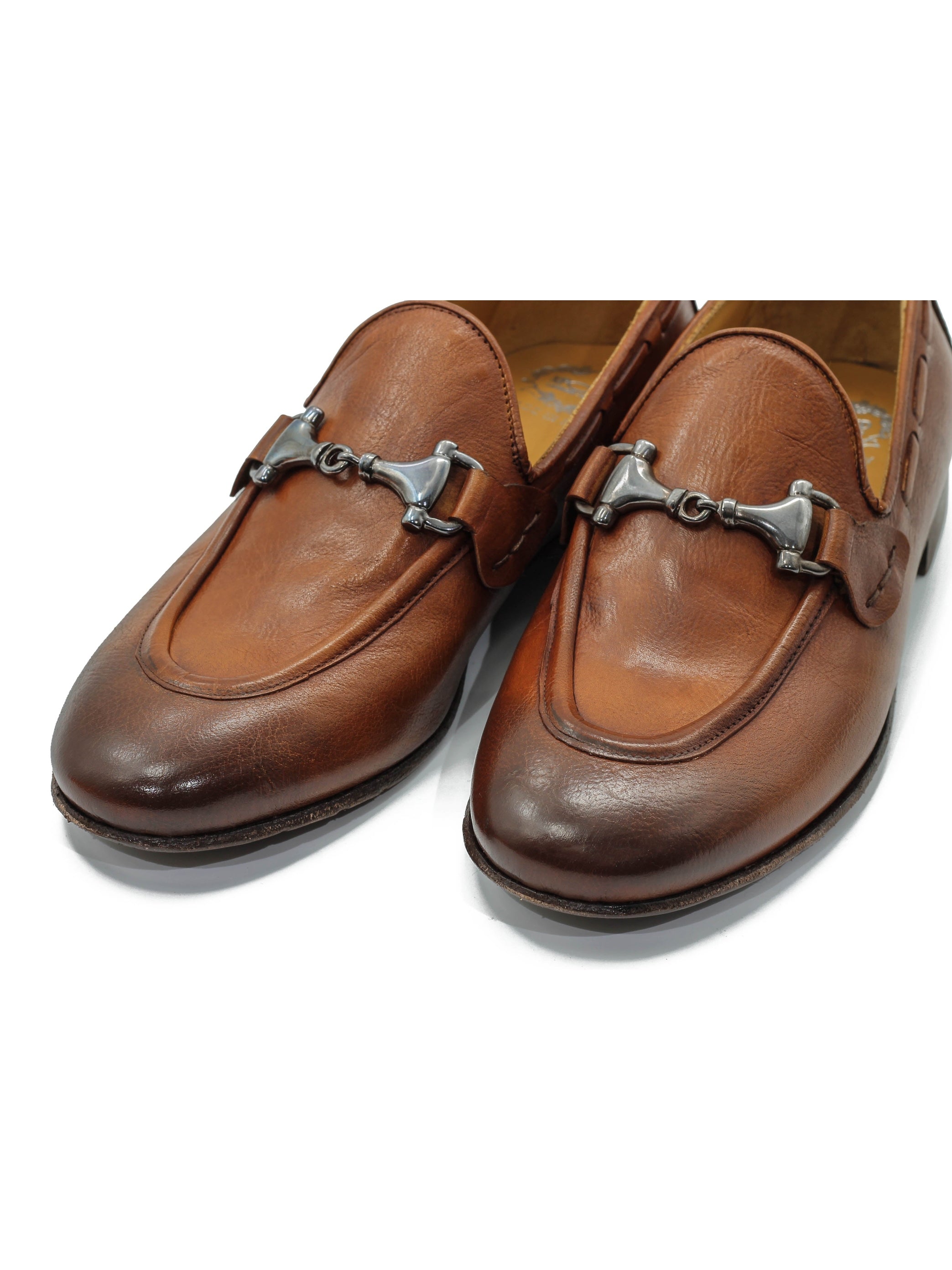 NAPLES 02 - ITALIAN LEATHER SNAFFLE BIT LOAFER IN TAN