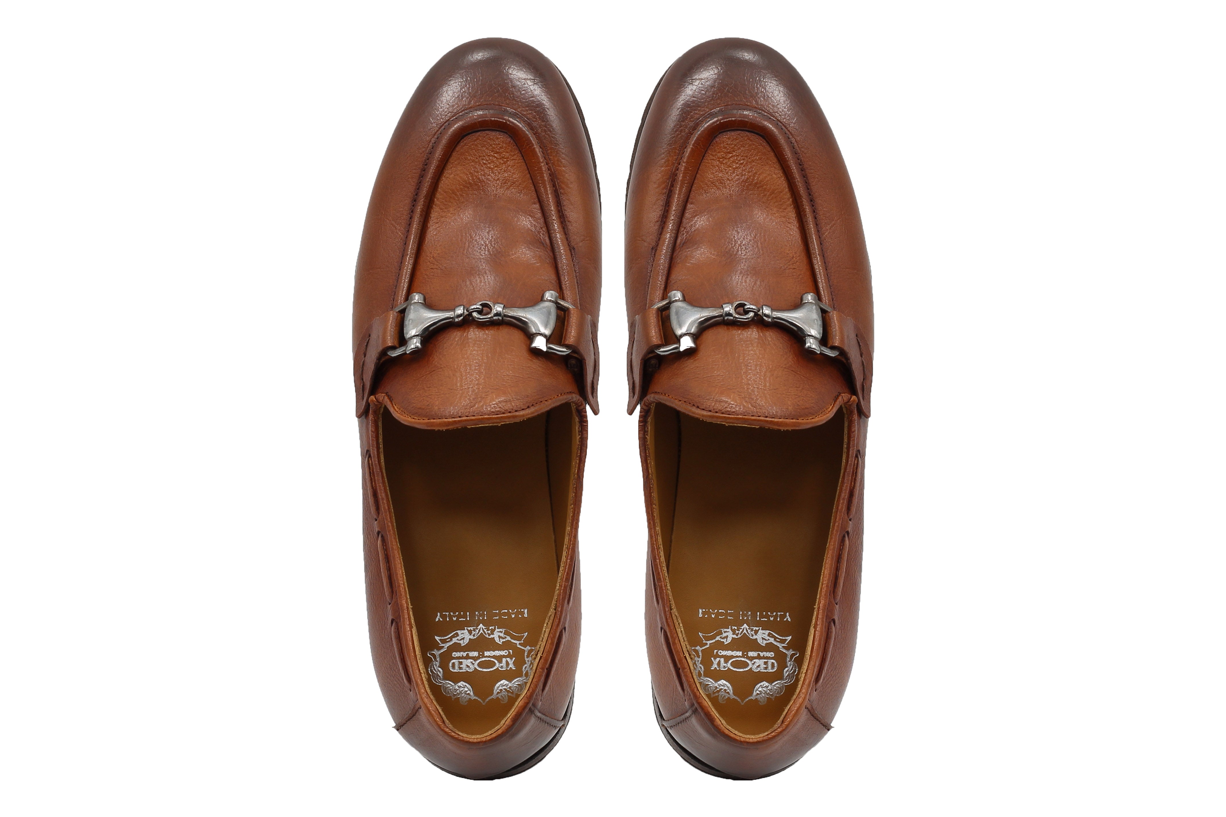 NAPLES 02 - ITALIAN LEATHER SNAFFLE BIT LOAFER IN TAN