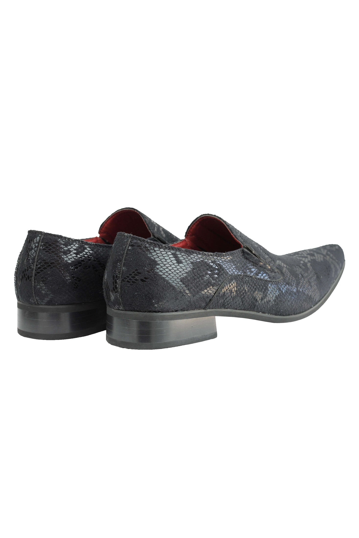 FAUX LEATHER LINED METALLIC PRINT LOAFERS