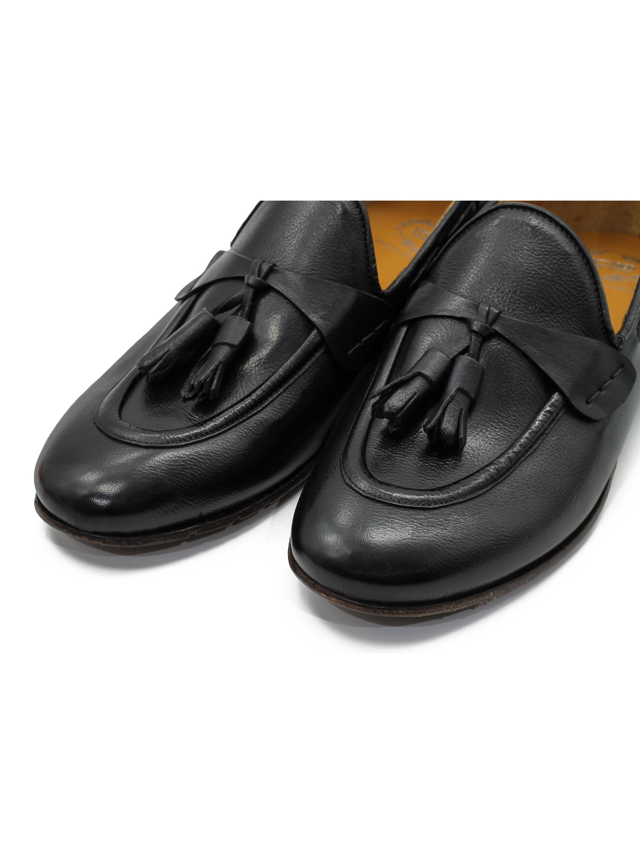 NAPLES 03 – TASSEL LOAFERS BLACK ITALIAN LEATHER