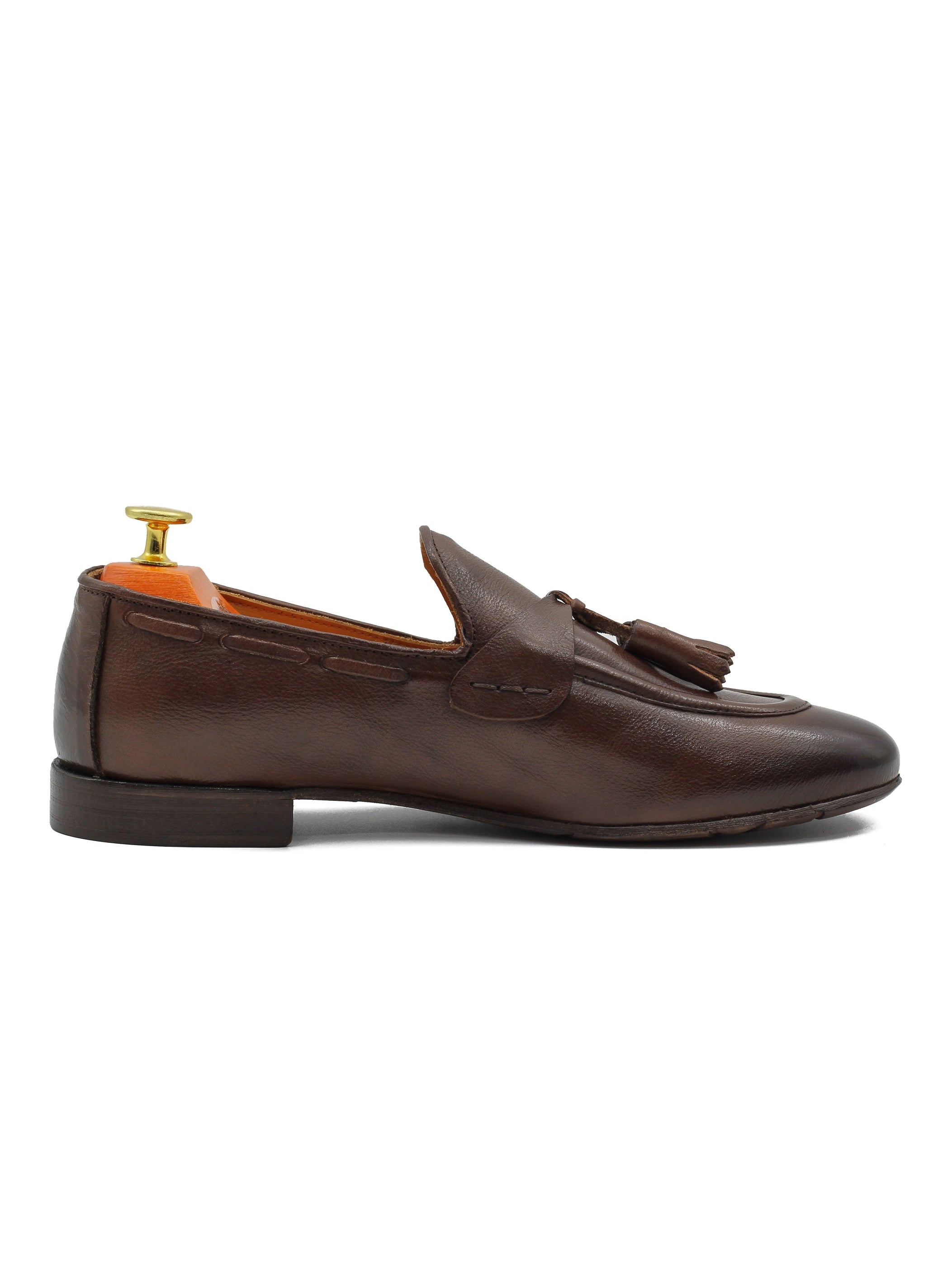 NAPLES 03 – TASSEL LOAFERS BROWN ITALIAN LEATHER