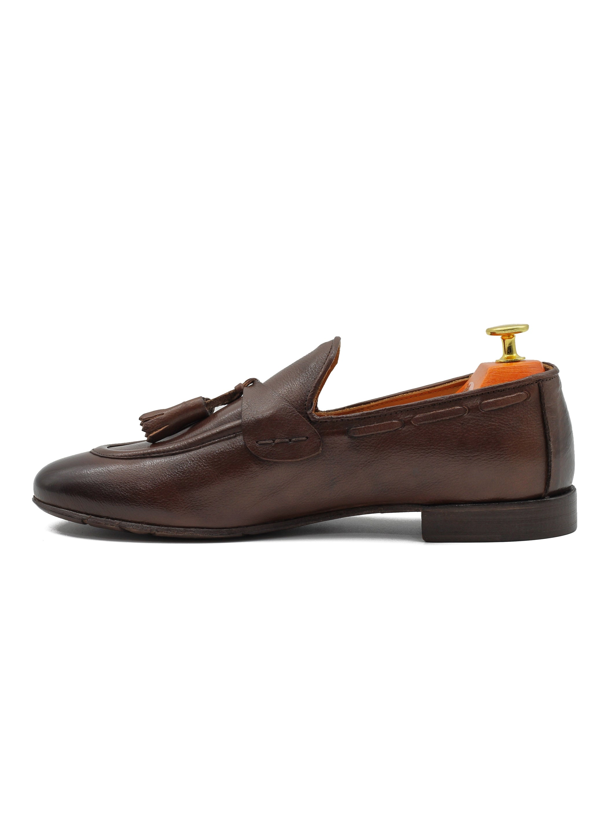 NAPLES 03 – TASSEL LOAFERS BROWN ITALIAN LEATHER