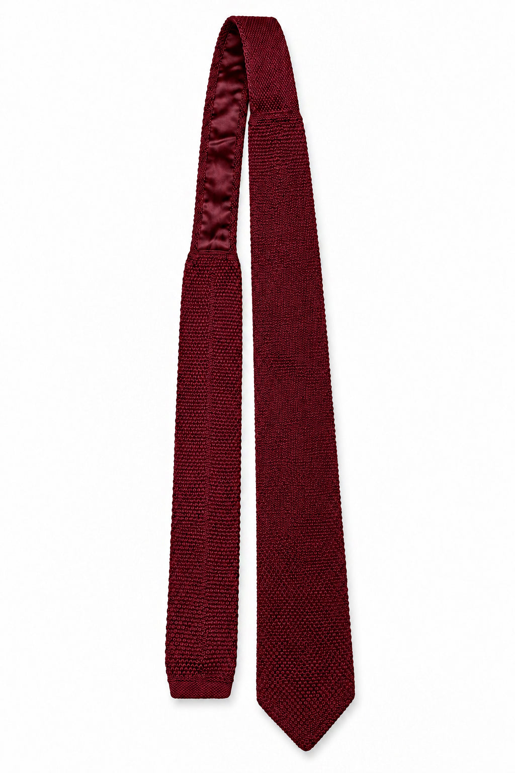 PLAIN MAROON KNITTED TIE