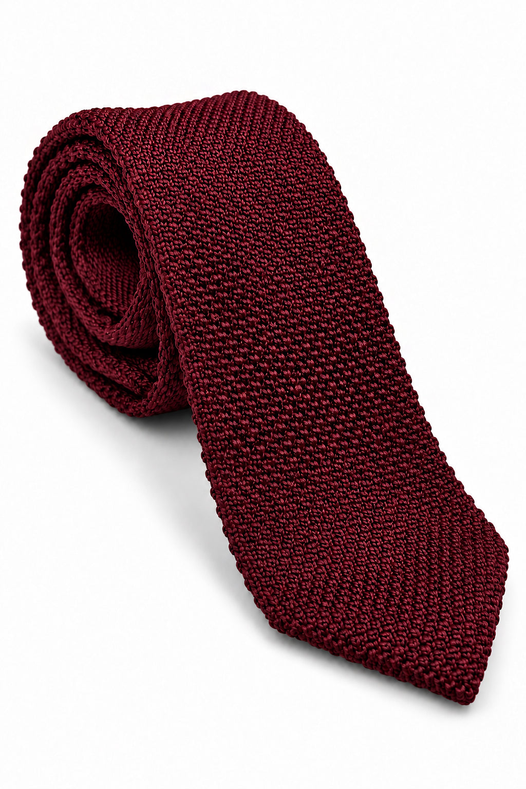 PLAIN MAROON KNITTED TIE