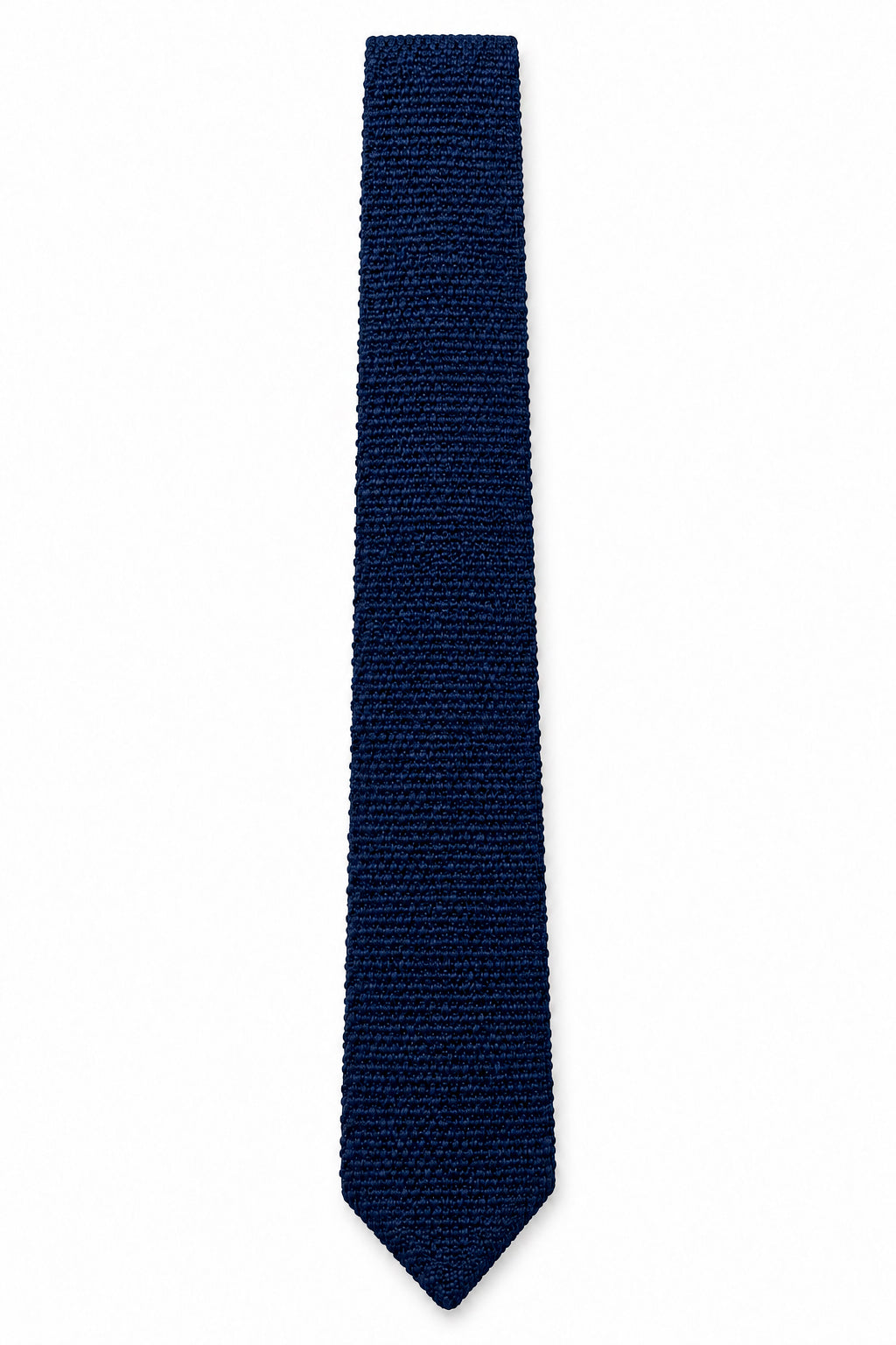 Mens Navy Premium Textured Knitted Tie