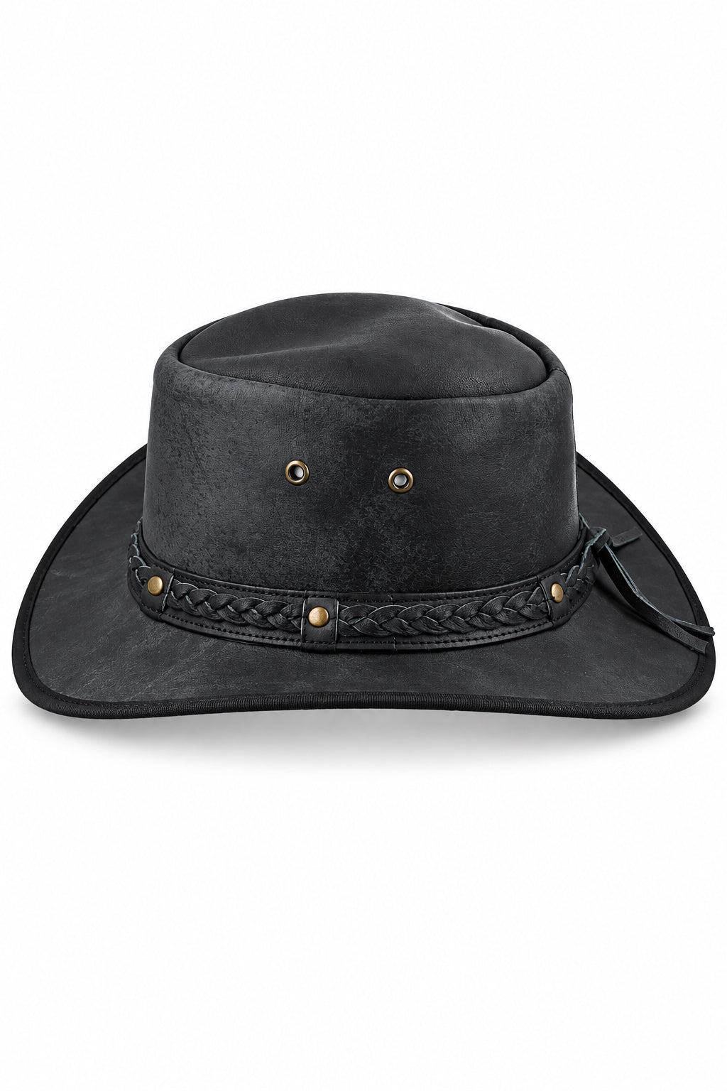 Gladwin Bond Black Leather Western Cowboy Hat