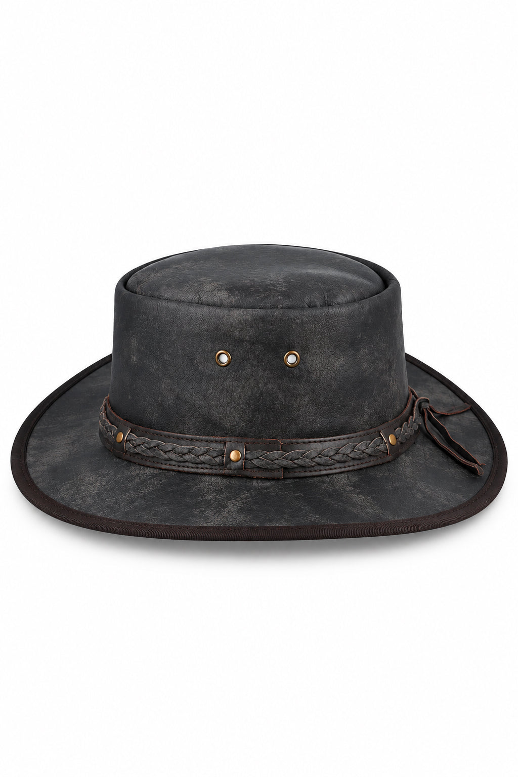 Gladwin Bond Brown Leather Western Cowboy Hat