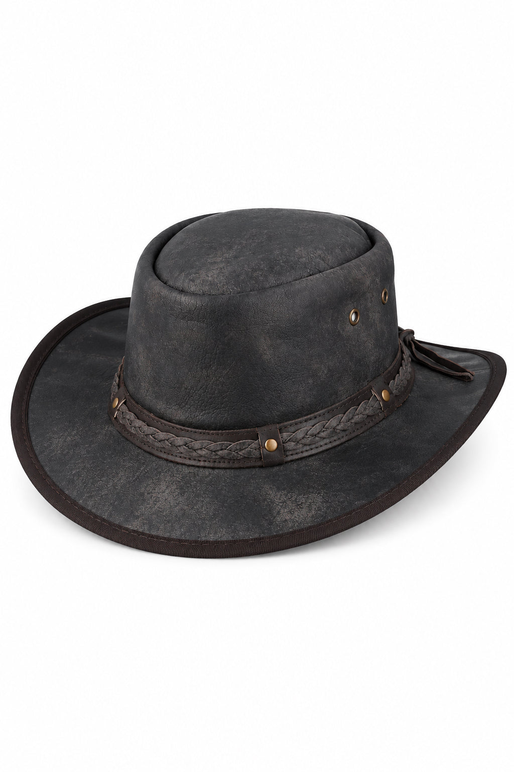 Gladwin Bond Brown Leather Western Cowboy Hat