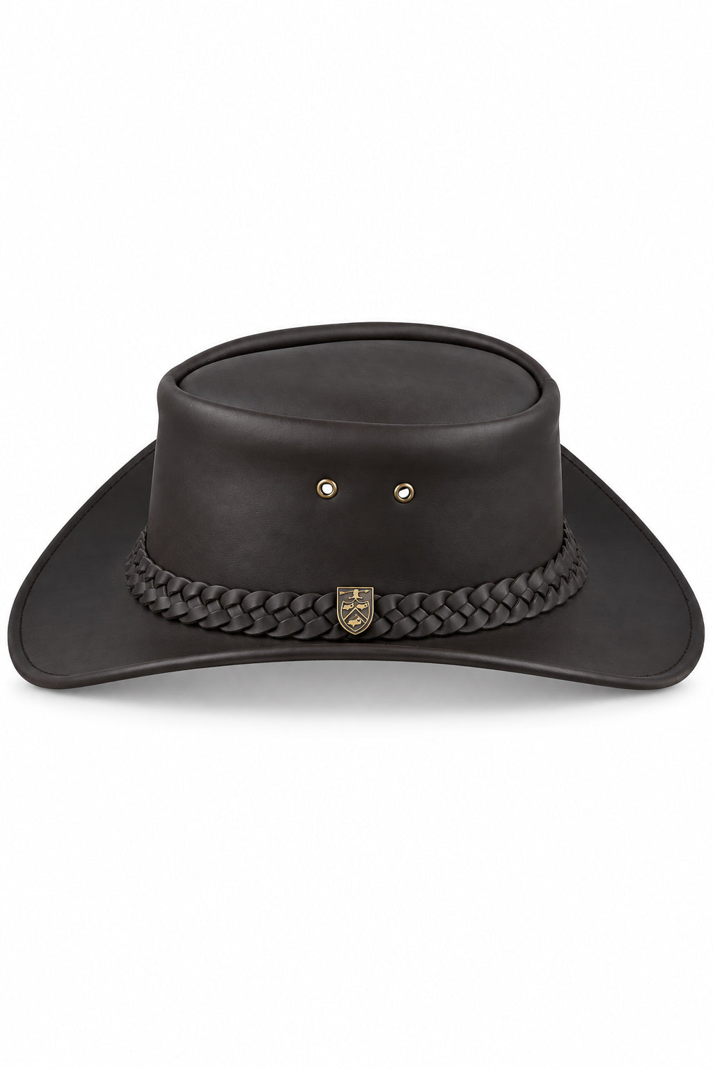 Gladwin Bond Brown Leather Western Cowboy Hat