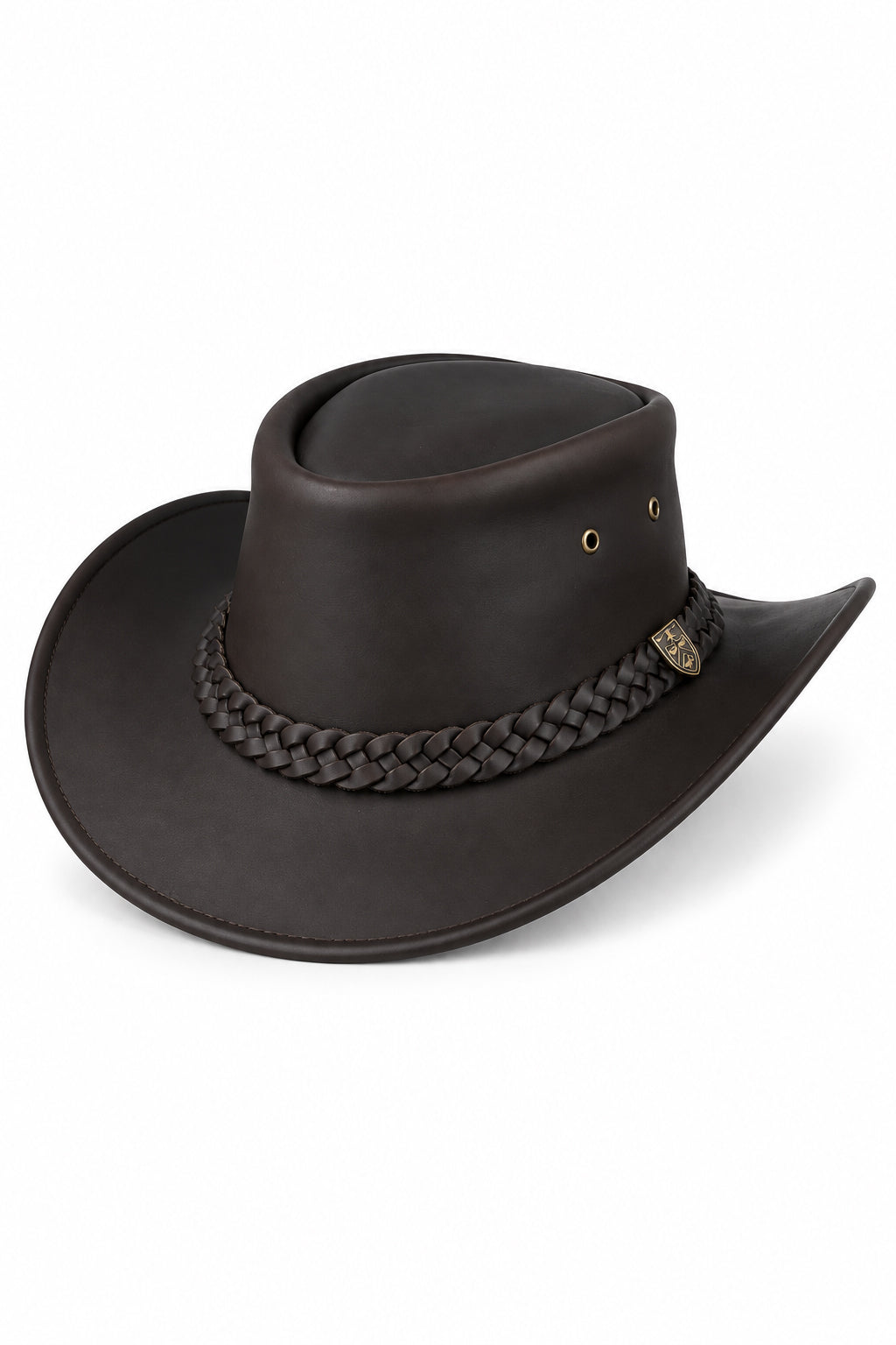 Gladwin Bond Brown Leather Western Cowboy Hat