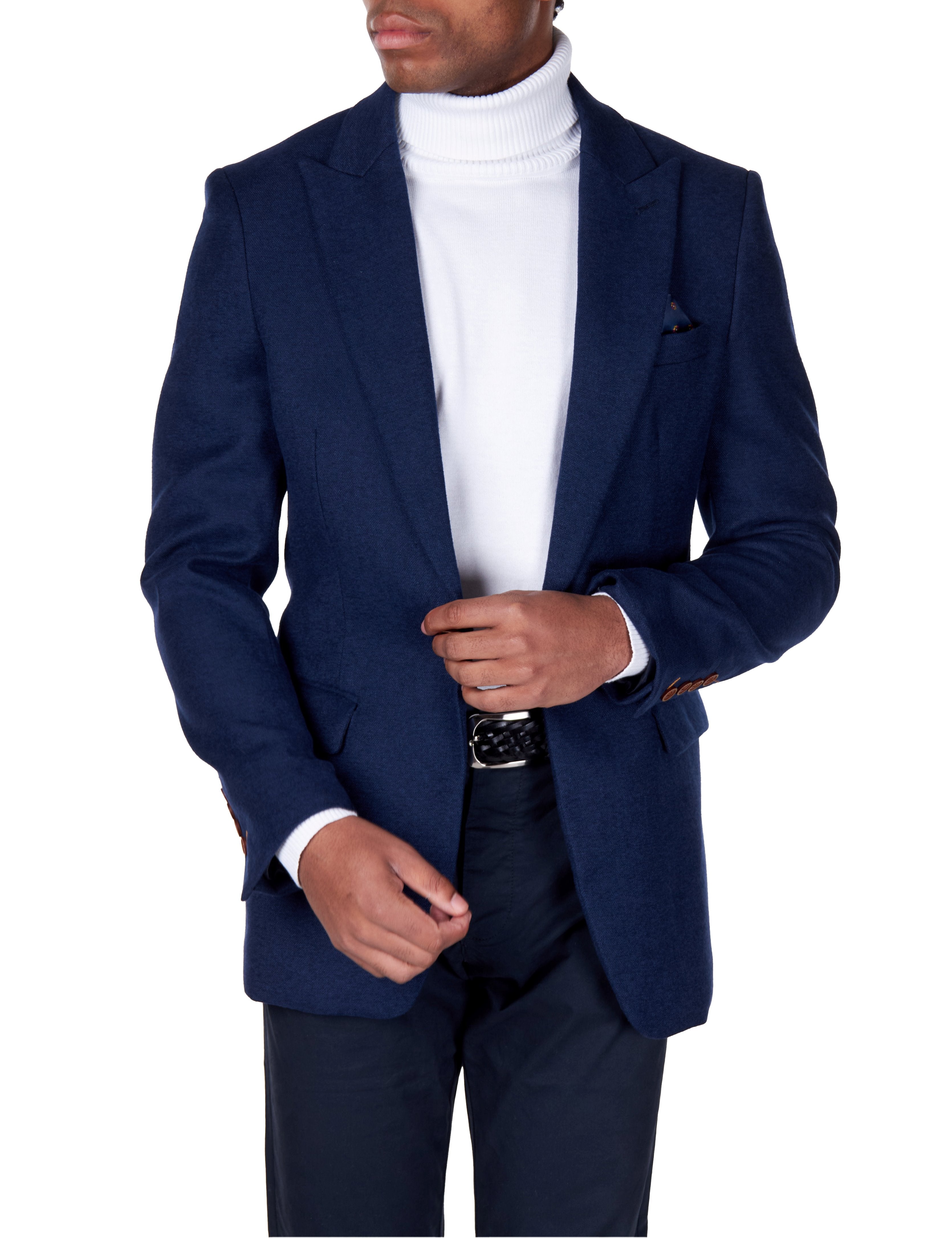 MARCO - NAVY SINGLE BREASTED CASUAL BLAZER