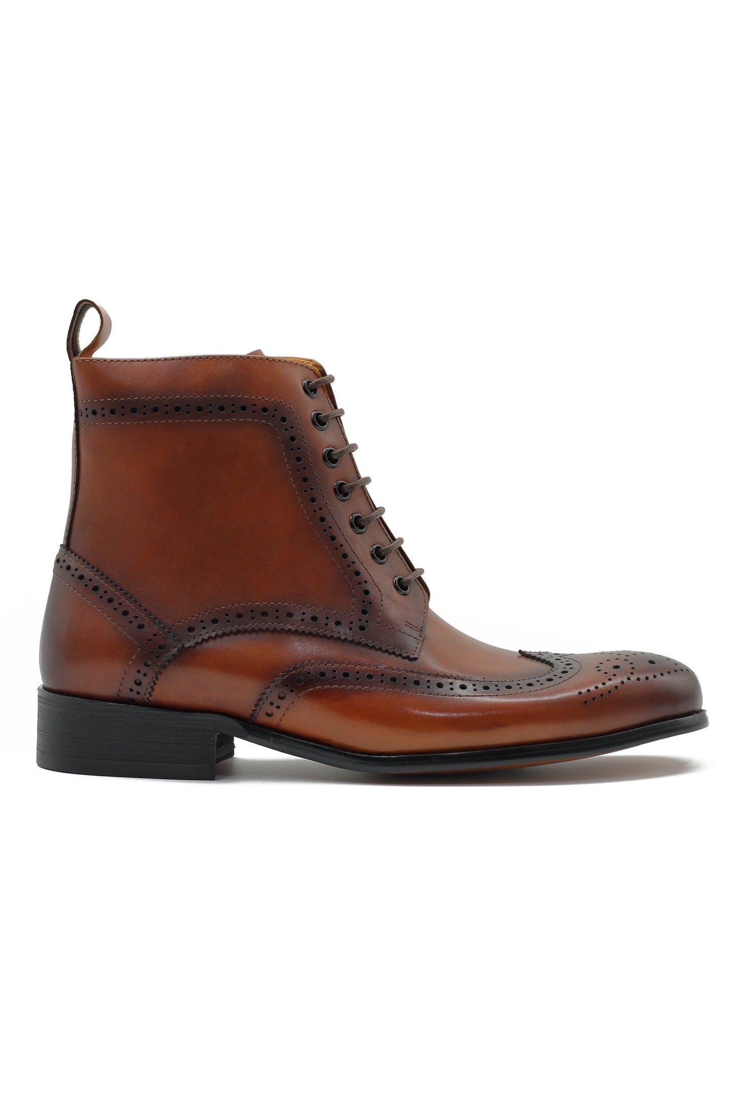 BROWN DERBY LEATHER BOOTS