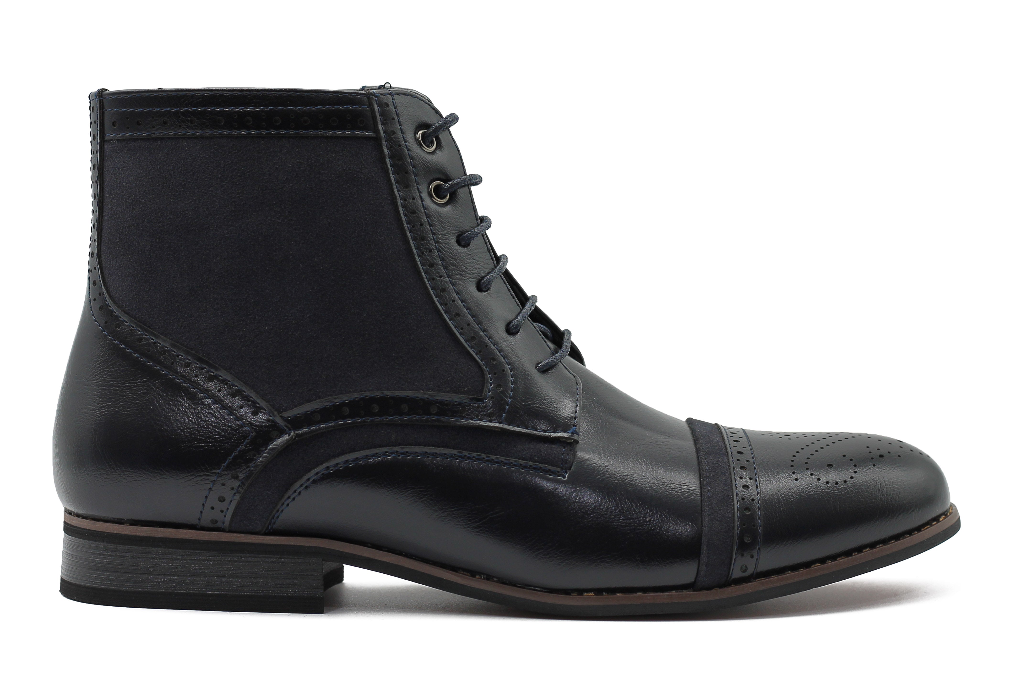 SUEDE & LEATHER TWO TONE BROGUES