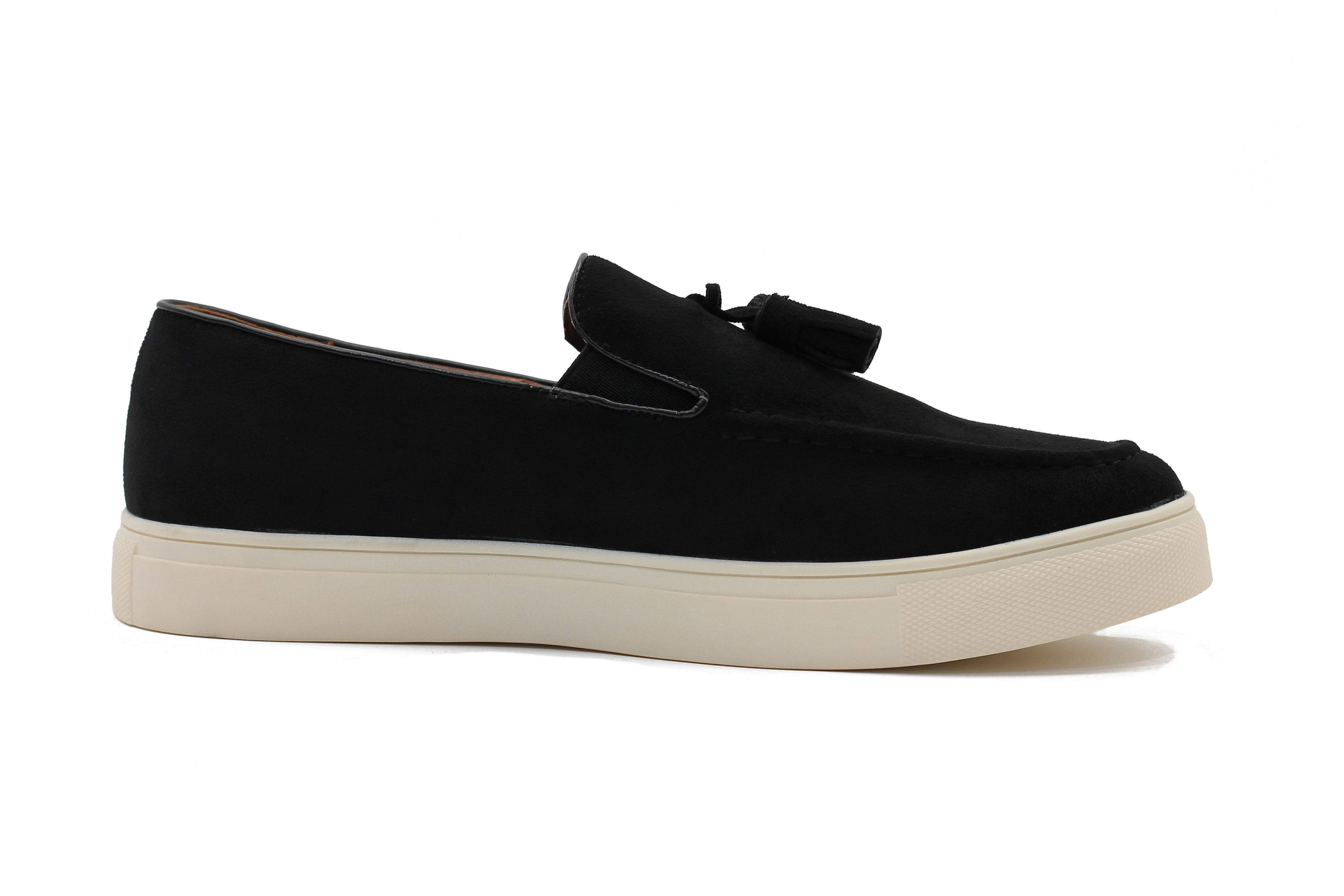 FAUX LEATHER SUEDE SNEAKER WITH TASSEL