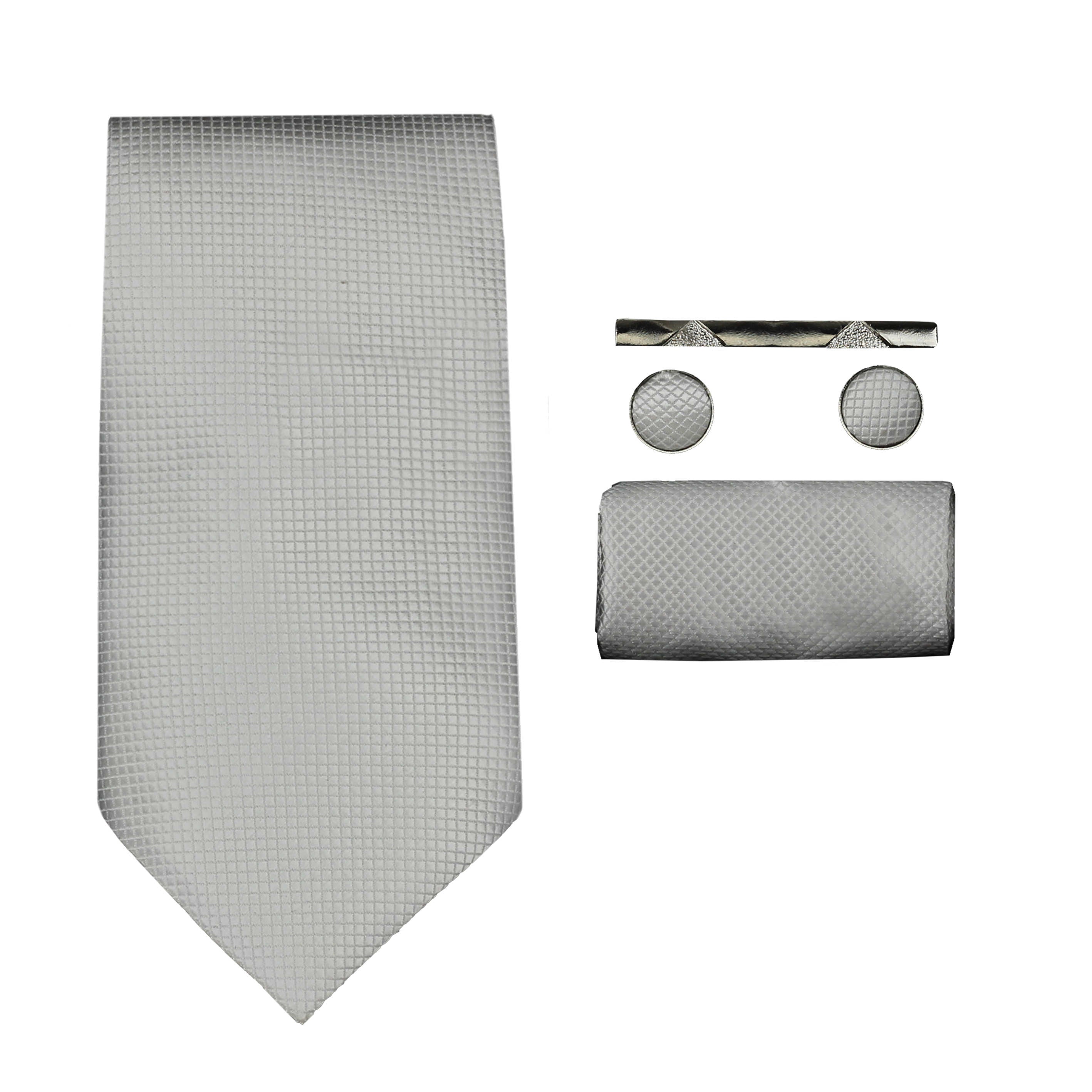 PLAIN WHITE TIE WITH GRIDS