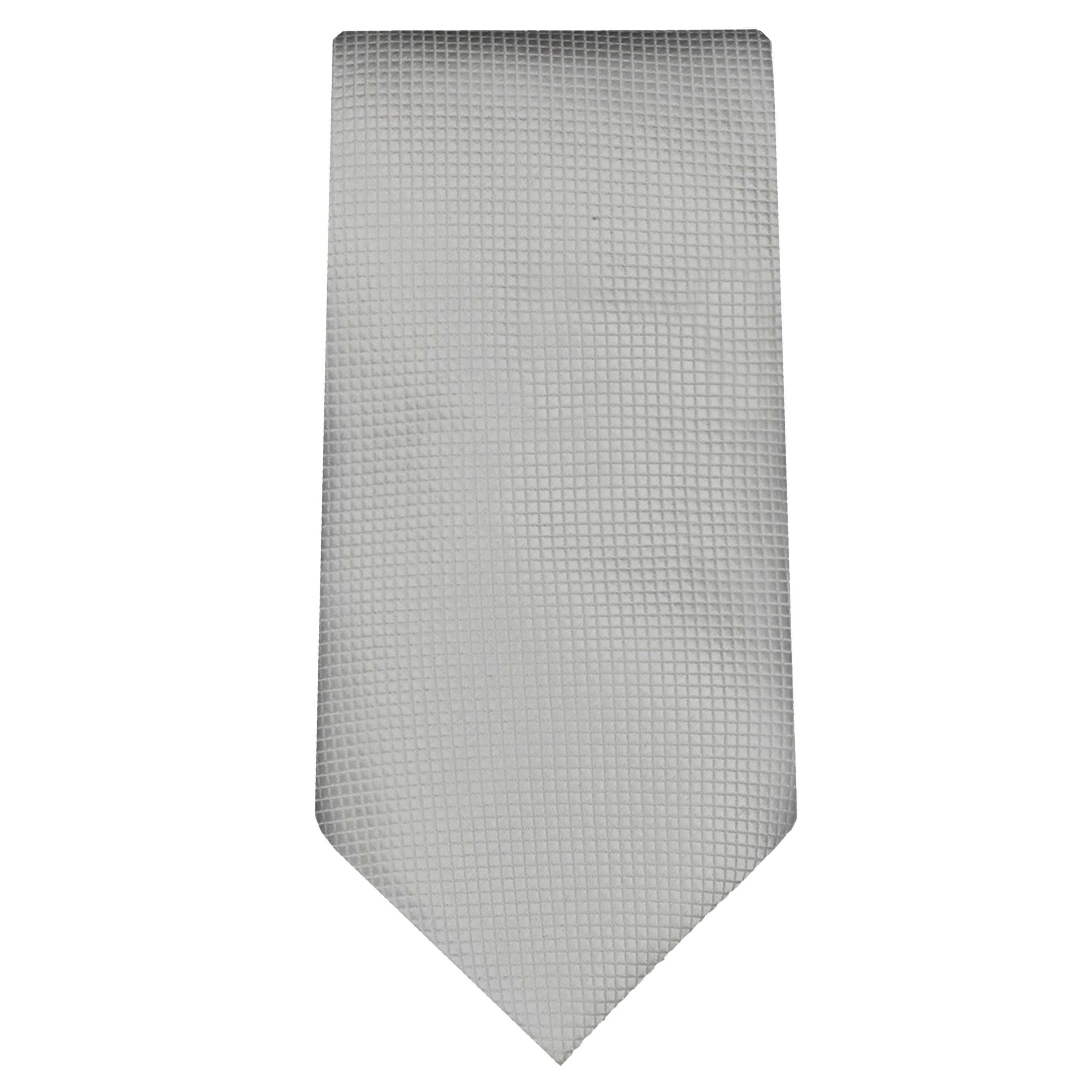PLAIN WHITE TIE WITH GRIDS