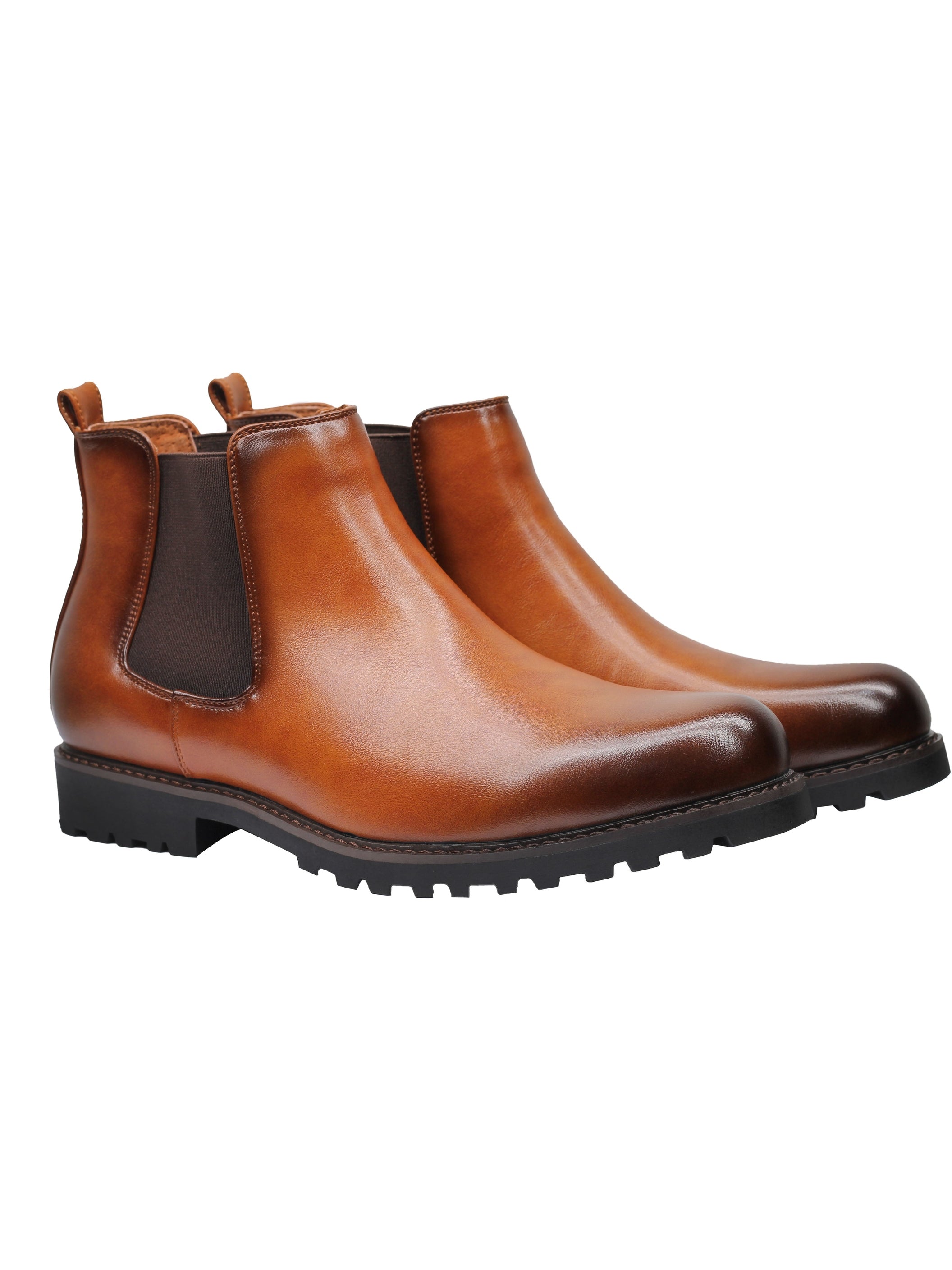 CHELSEA FAUX LEATHER BOOTS