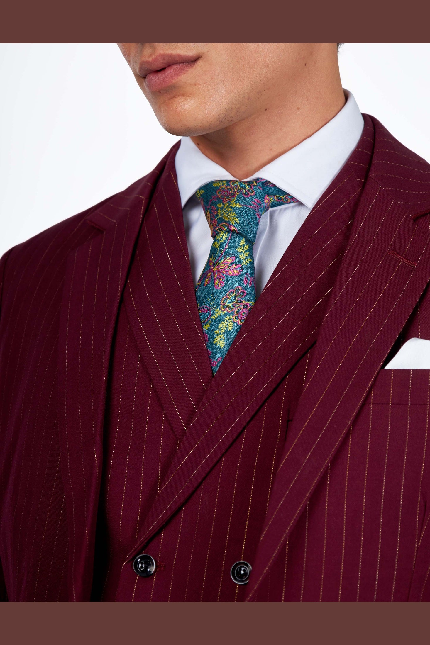 NEIL Pinstripes Suit Tailored Fit