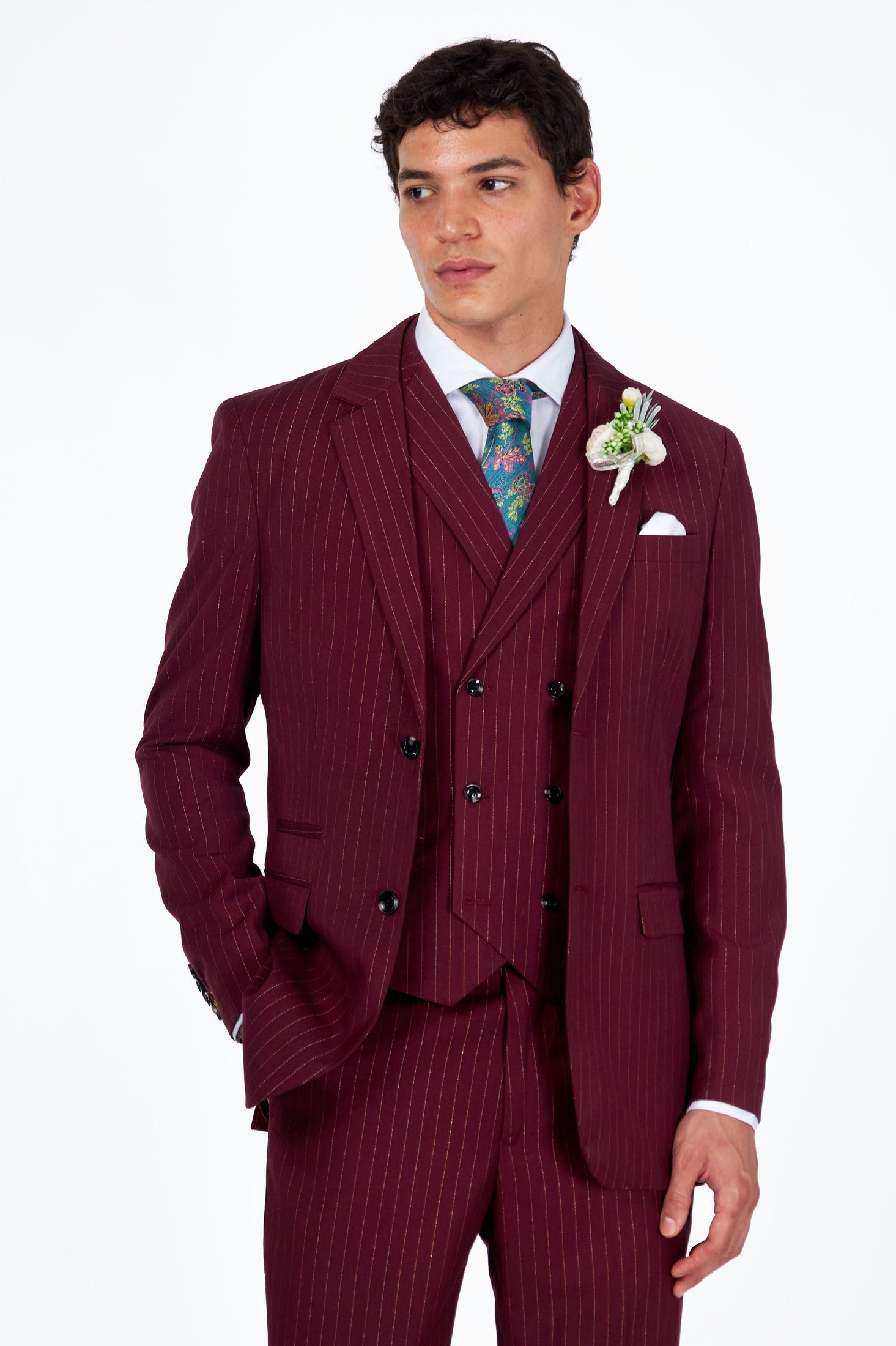 NEIL Pinstripes Suit Tailored Fit